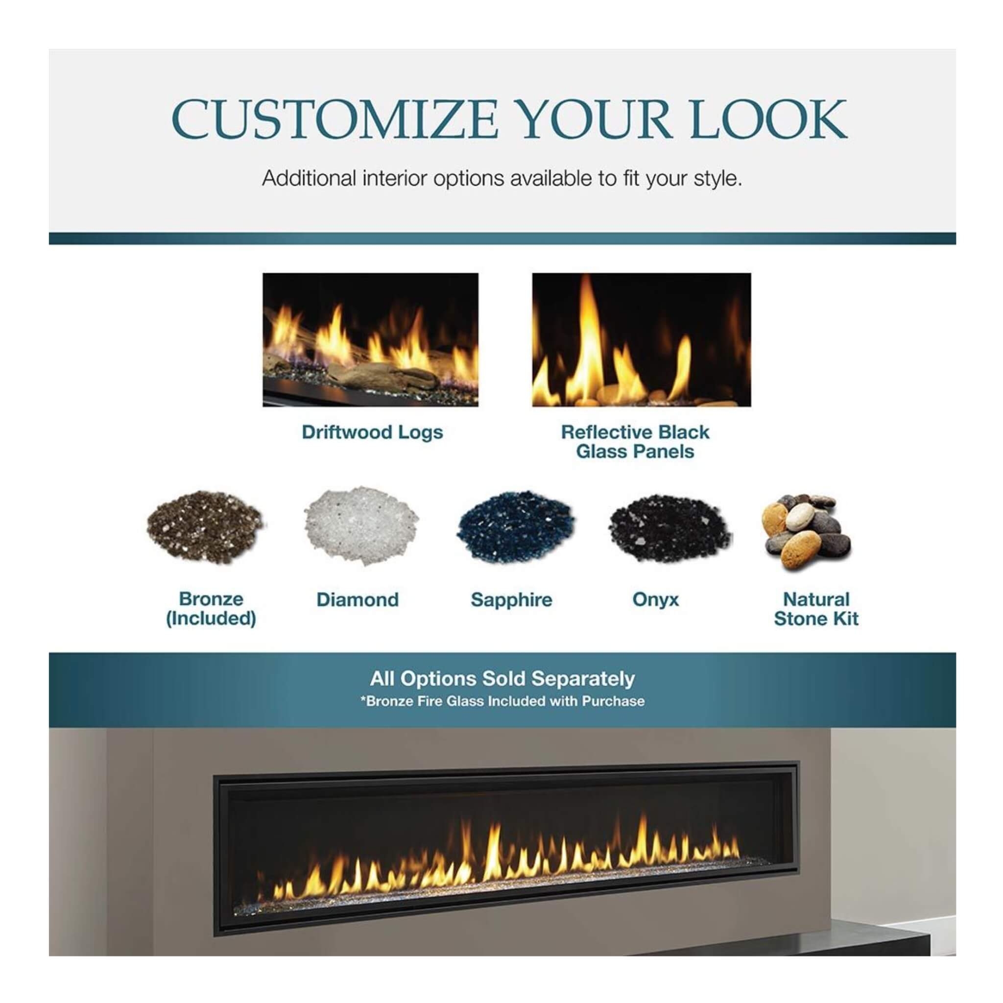 Majestic Echelon II 60-Inch Linear Direct Vent Fireplace [ECHEL60IN-C] (SAK57214)