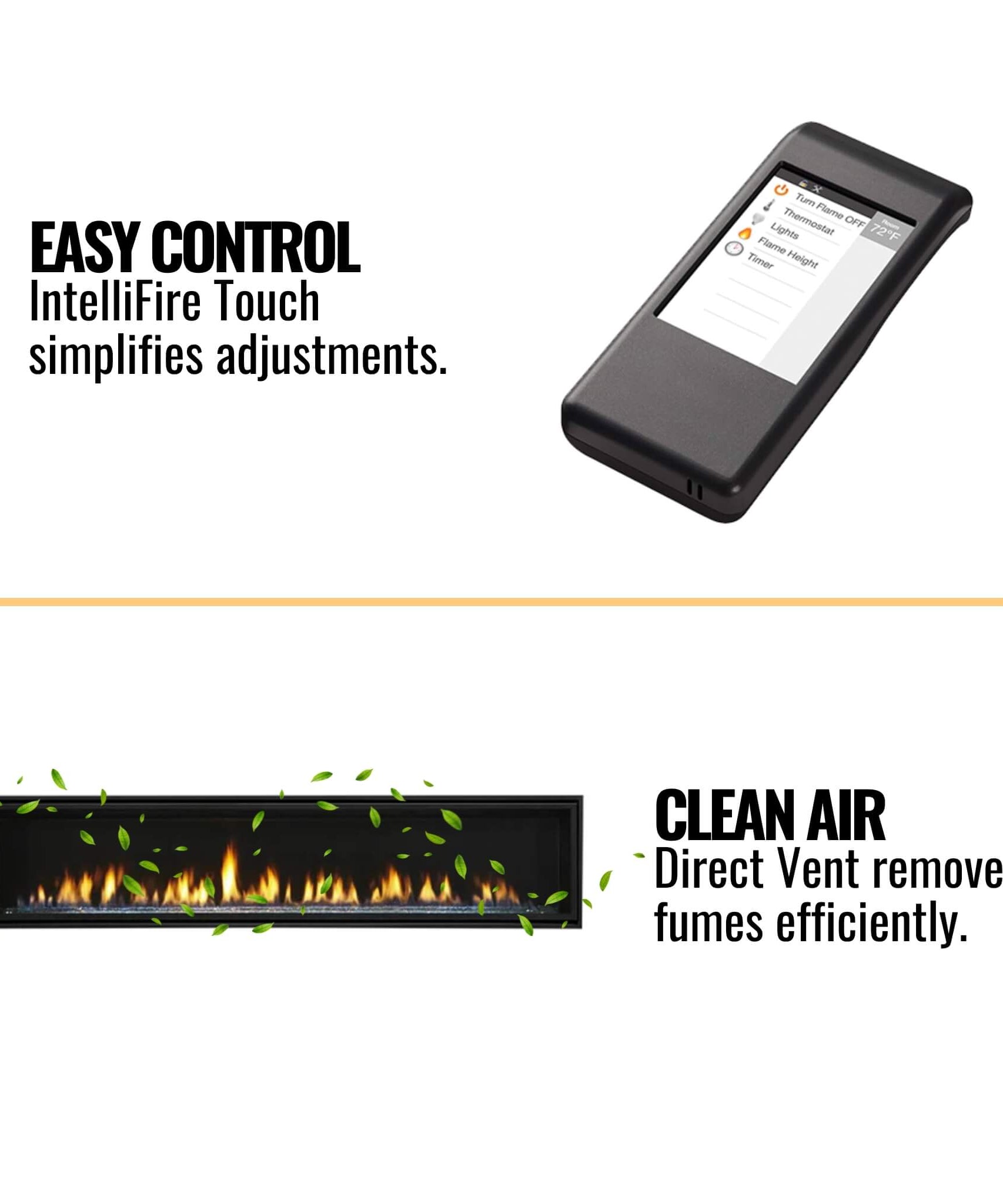 Majestic Echelon II 60-Inch Linear Direct Vent Fireplace [ECHEL60IN-C] (SAK57214)