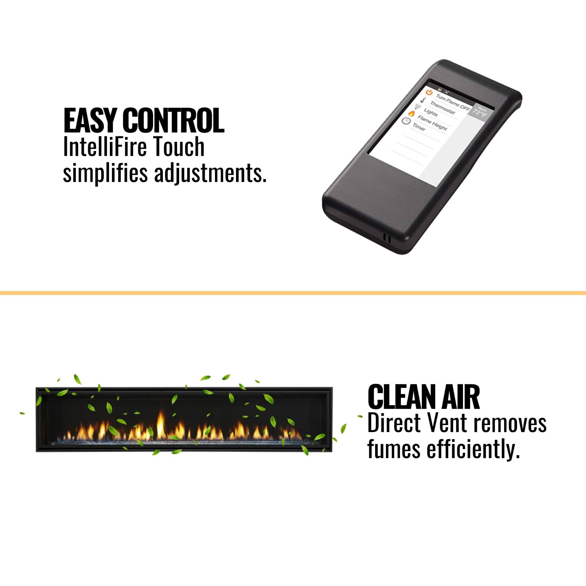 Majestic Echelon II 60-Inch Linear Direct Vent Fireplace [ECHEL60IN-C] (SAK57214)