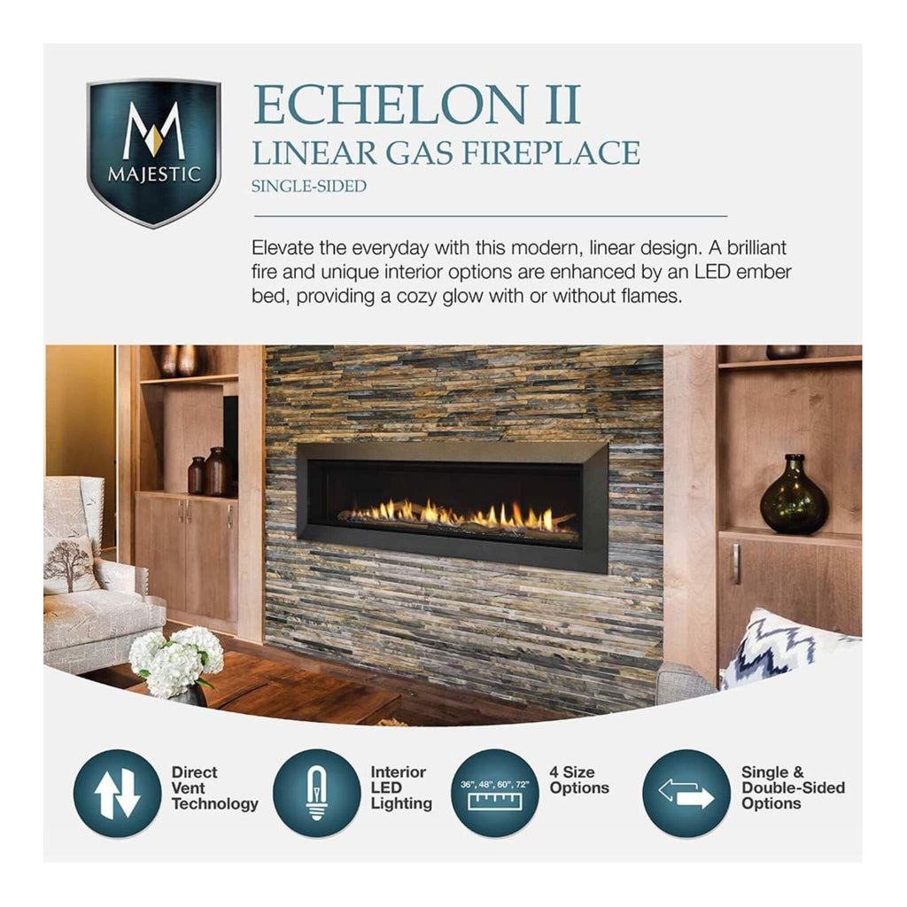 Majestic Echelon II 60-Inch Linear Direct Vent Fireplace [ECHEL60IN-C] (SAK57214)