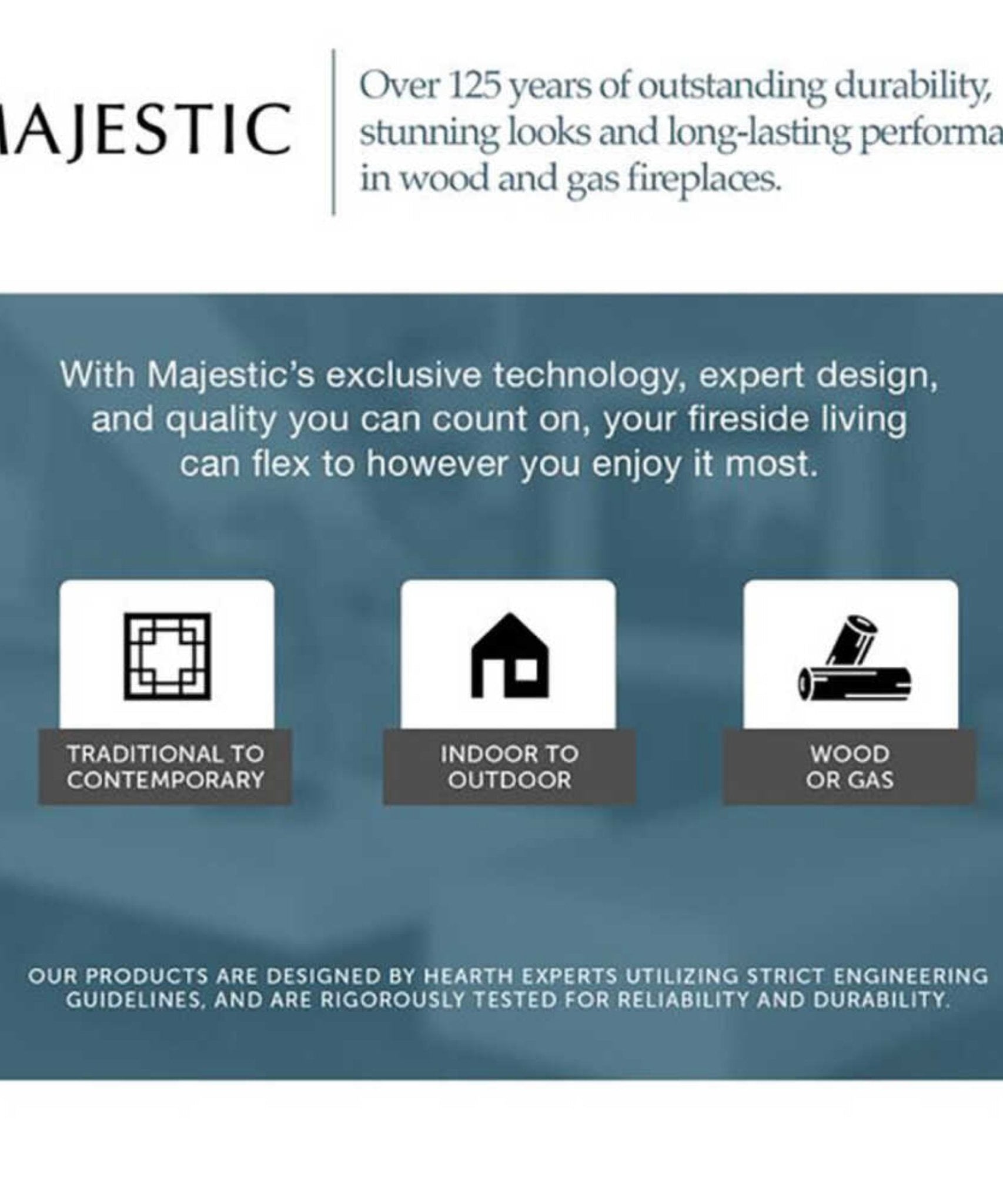 Majestic Meridian 36-Inch Platinum Natural Gas Fireplace [MER36PN] (SAK43751)