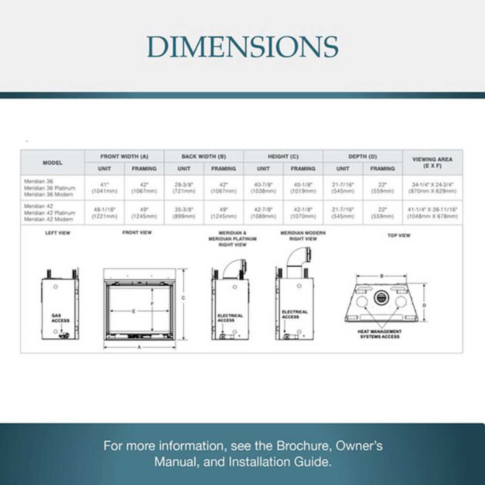 Majestic Meridian 36-Inch Platinum Natural Gas Fireplace [MER36PN] (SAK43751)