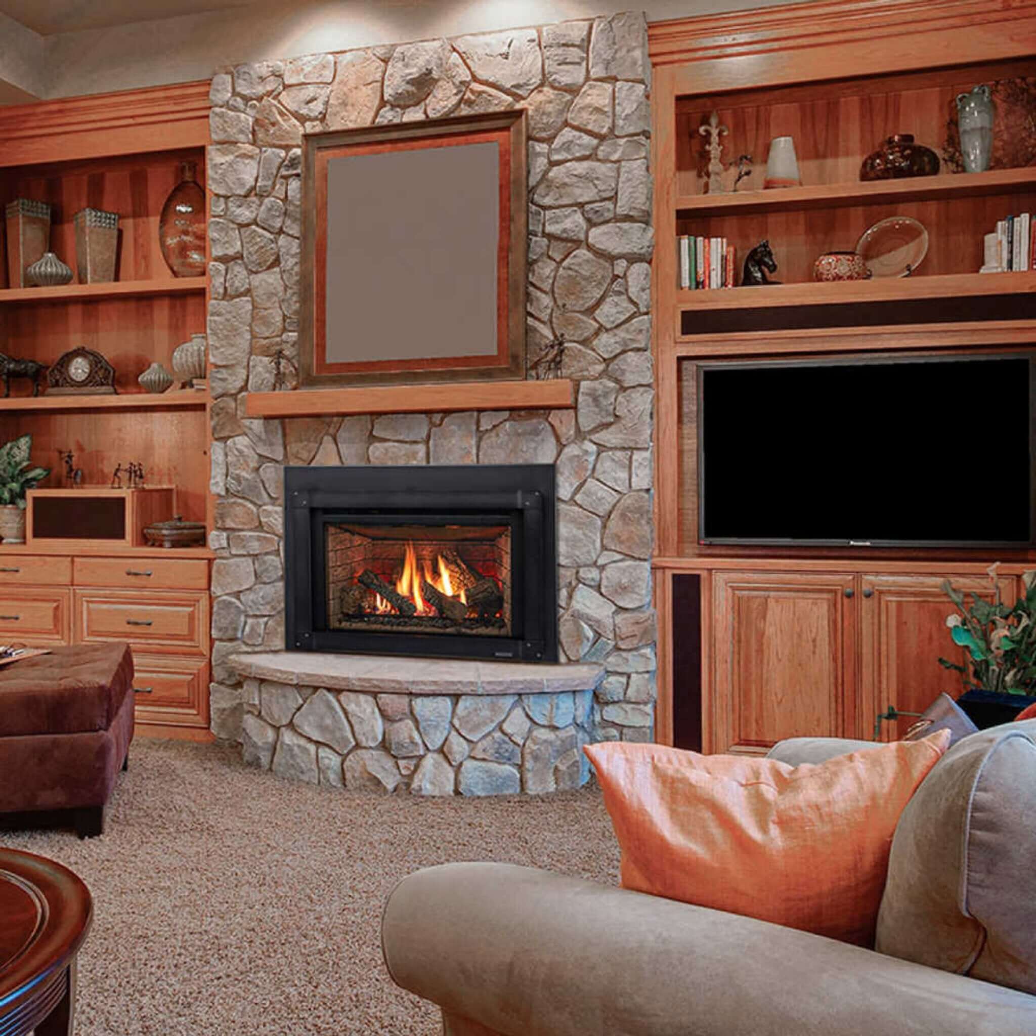 Majestic Meridian 36-Inch Platinum Natural Gas Fireplace [MER36PN] (SAK43751)