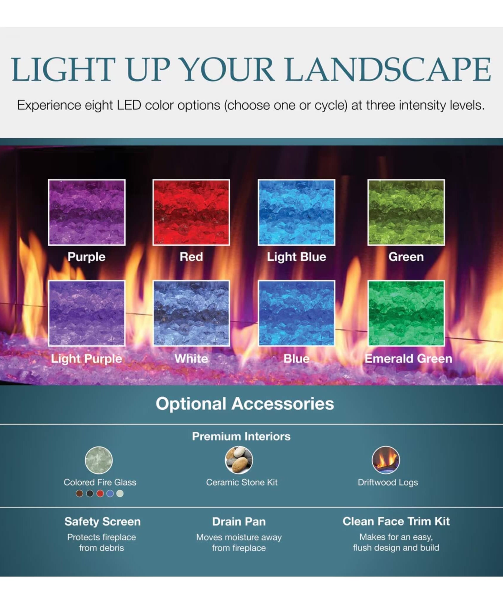 Majestic Lanai 60-Inch Single Sided Linear Outdoor Gas Fireplace [ODLANAIG-60] (SAK94821)