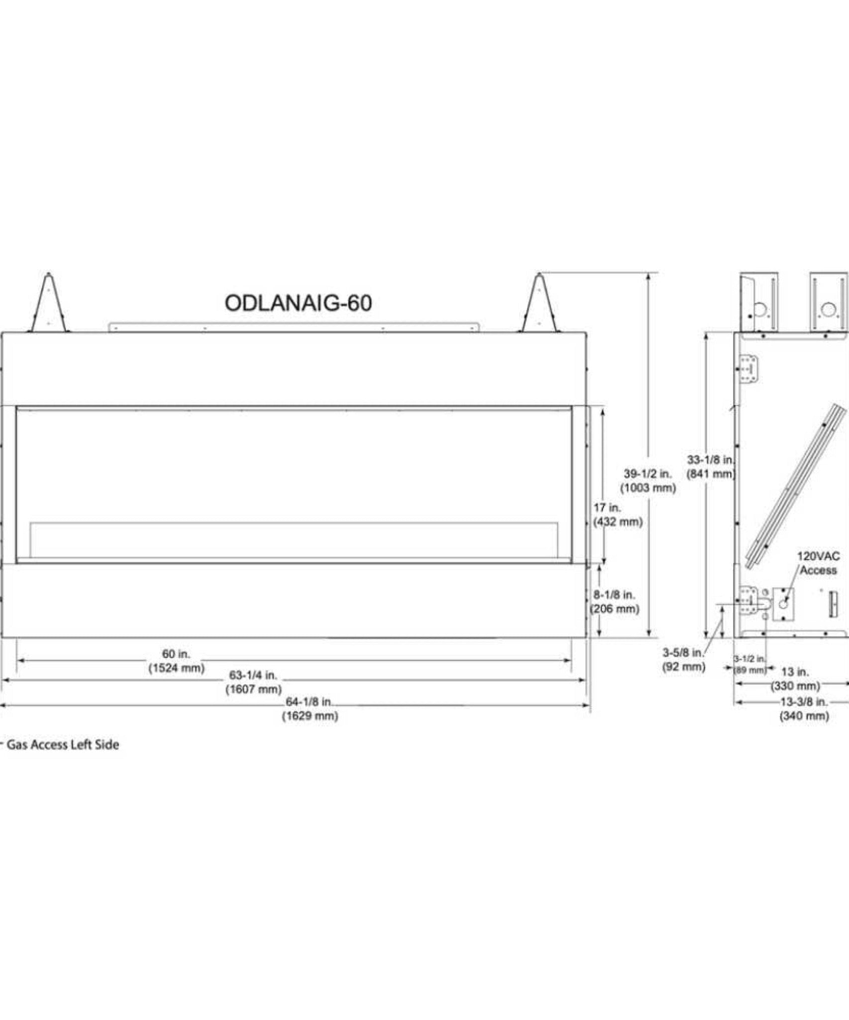 Majestic Lanai 48-Inch Single Sided Linear Outdoor Gas Fireplace [ODLANAIG-48] (SAK95127)
