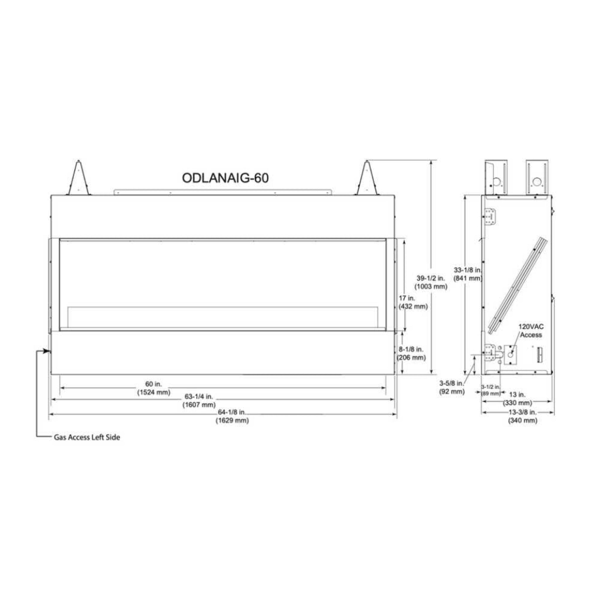 Majestic Lanai 48-Inch Single Sided Linear Outdoor Gas Fireplace [ODLANAIG-48] (SAK95127)