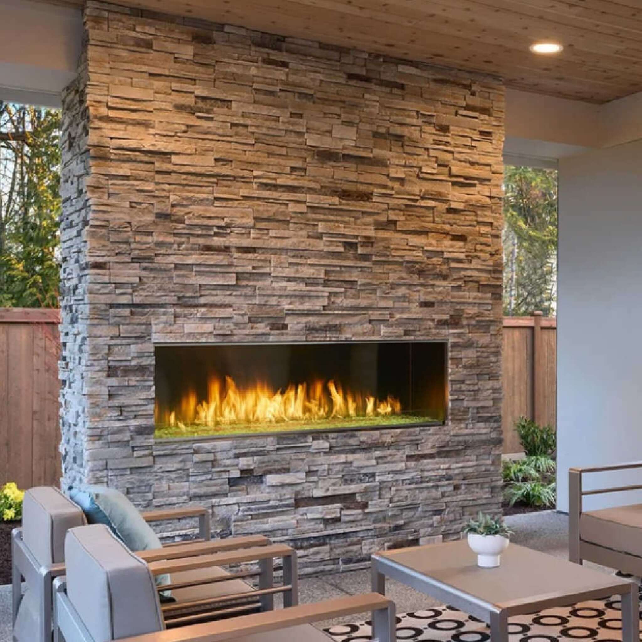 Majestic Lanai 48-Inch Single Sided Linear Outdoor Gas Fireplace [ODLANAIG-48] (SAK95127)