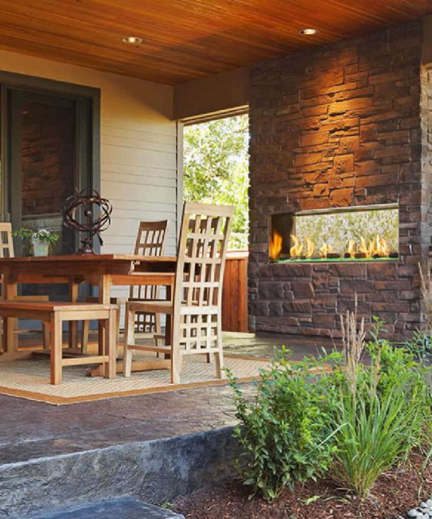 Majestic Lanai 48-Inch Single Sided Linear Outdoor Gas Fireplace [ODLANAIG-48] (SAK95127)