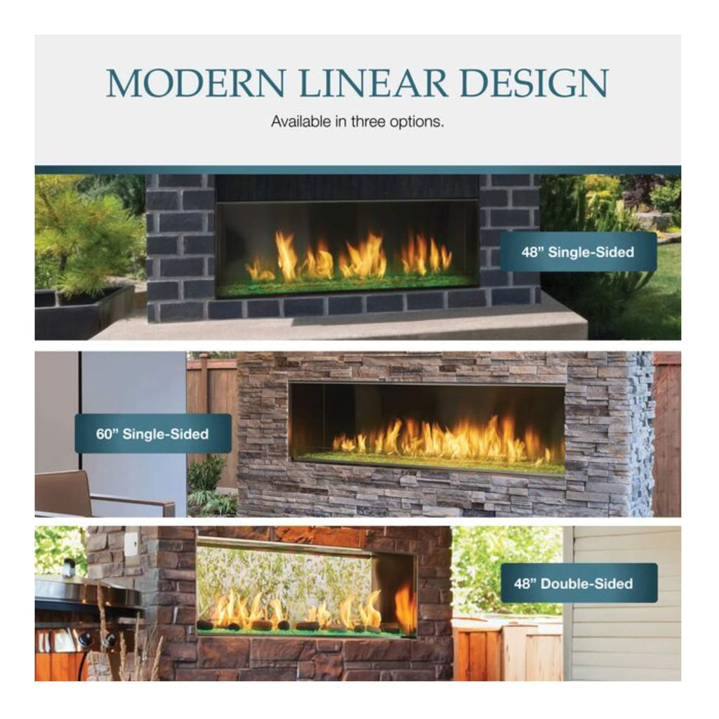 Majestic Lanai 48-Inch Single Sided Linear Outdoor Gas Fireplace [ODLANAIG-48] (SAK95127)