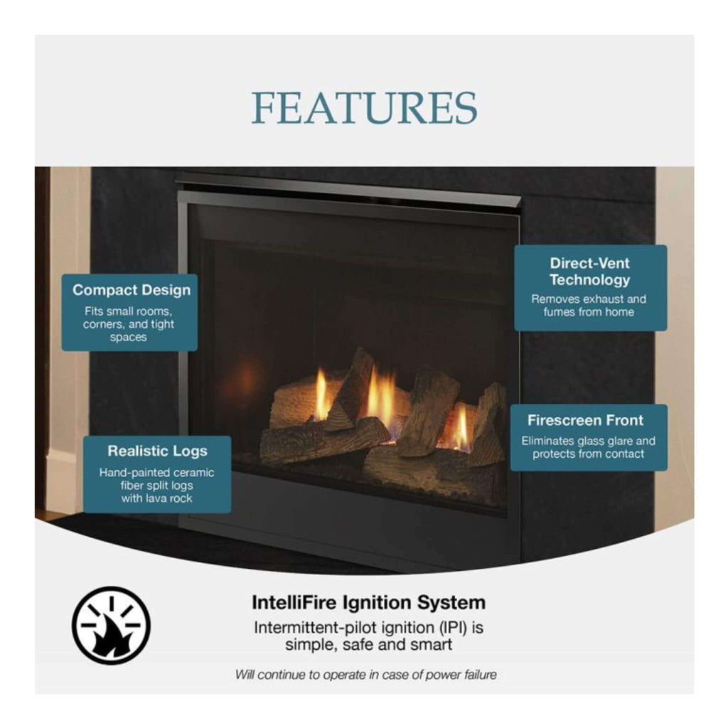Majestic Mercury 32-Inch Direct Vent Natural Gas Fireplace [MERC32IN] (SAK15031)