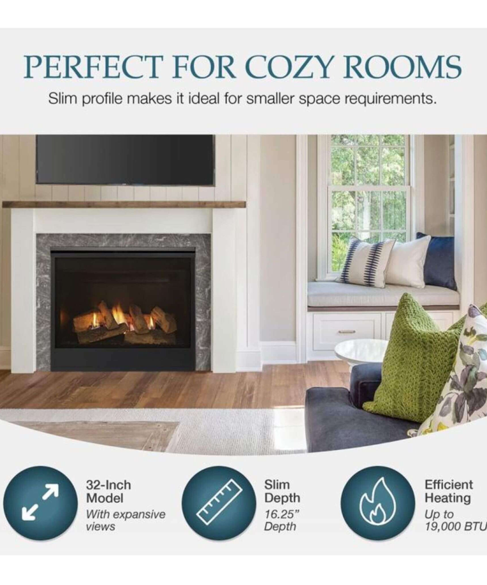 Majestic Mercury 32-Inch Direct Vent Natural Gas Fireplace [MERC32IN] (SAK15031)