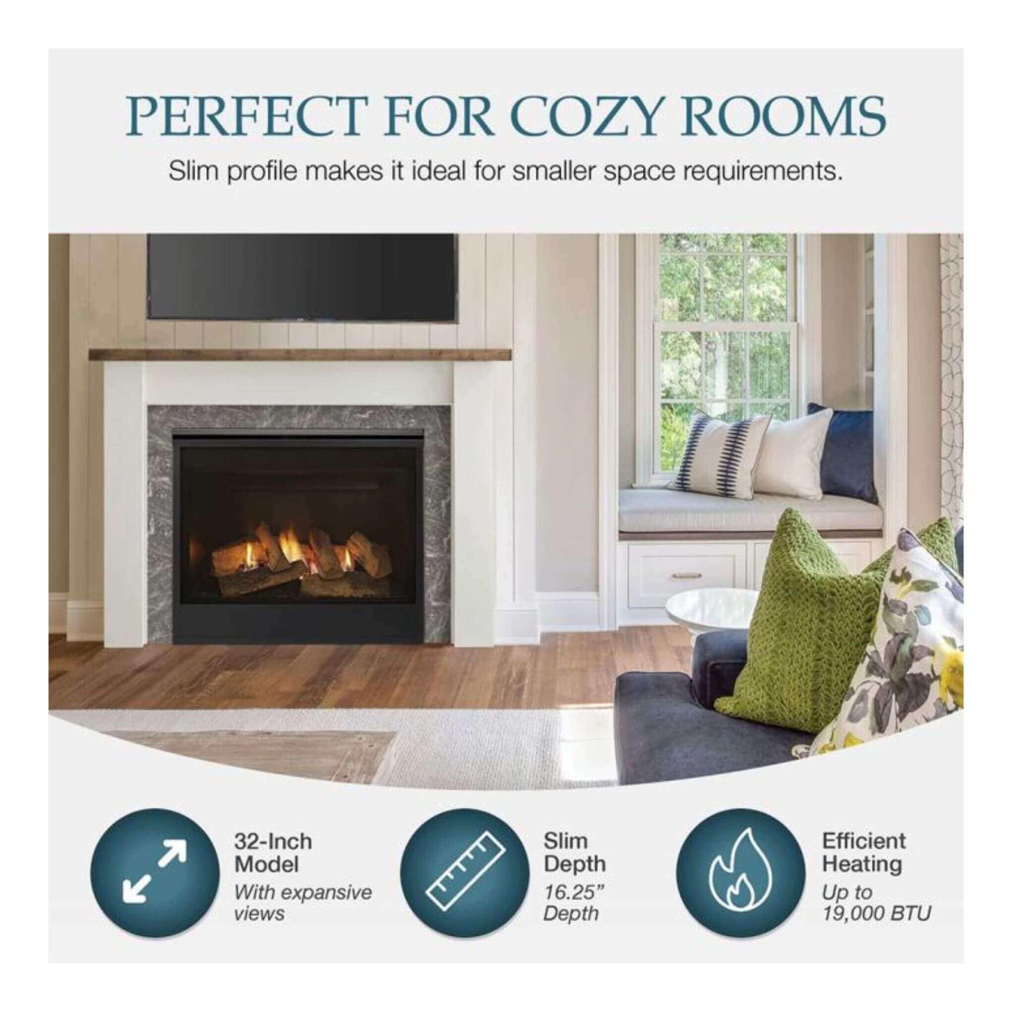 Majestic Mercury 32-Inch Direct Vent Natural Gas Fireplace [MERC32IN] (SAK15031)