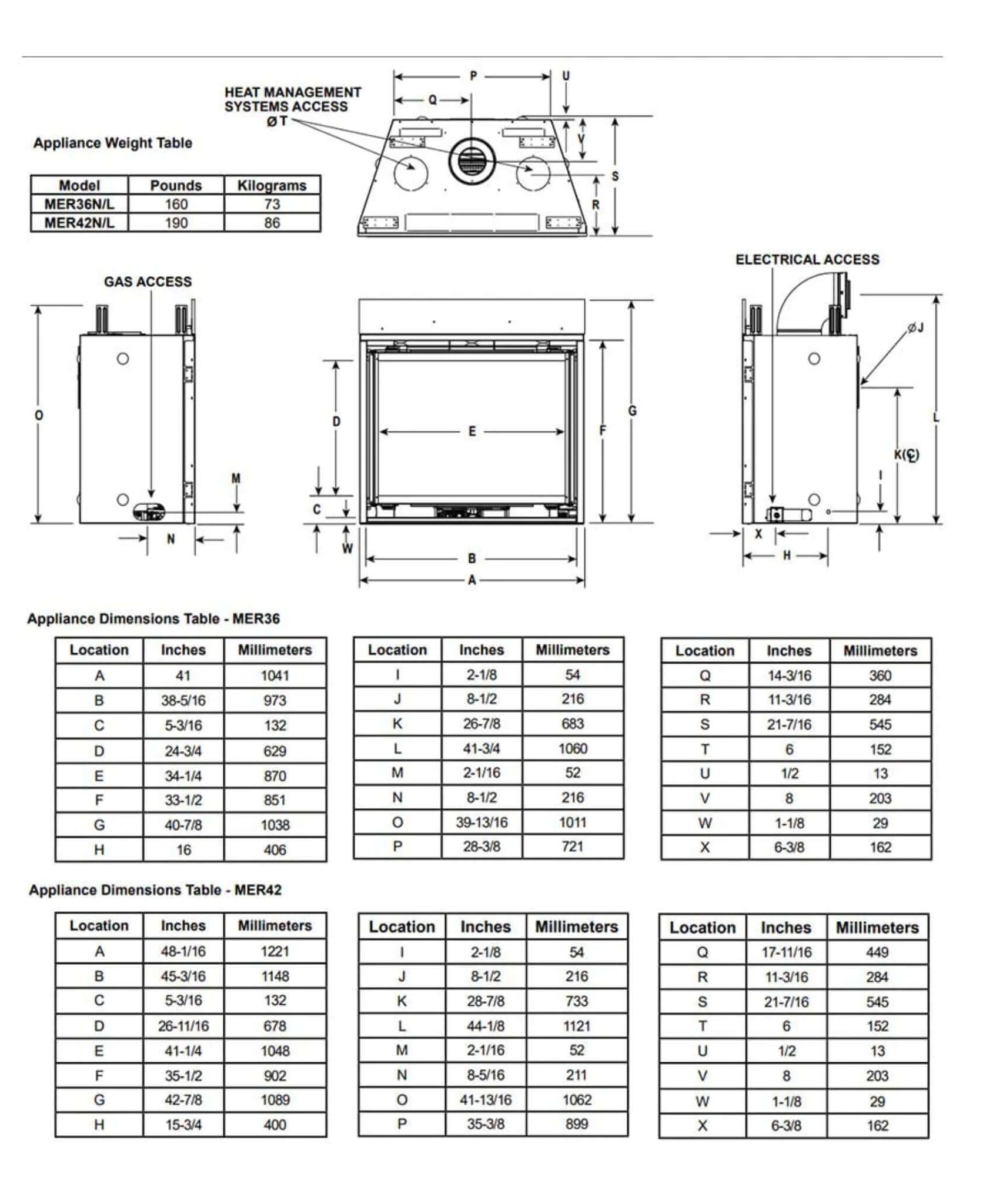 Majestic Meridian 42-Inch Natural Gas Fireplace [MER42N] (SAK43895)