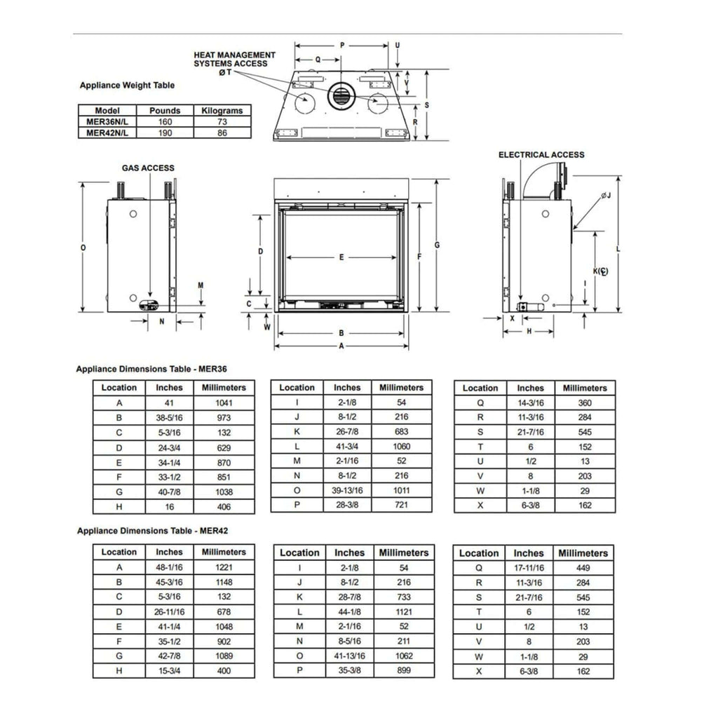 Majestic Meridian 42-Inch Natural Gas Fireplace [MER42N] (SAK43895)