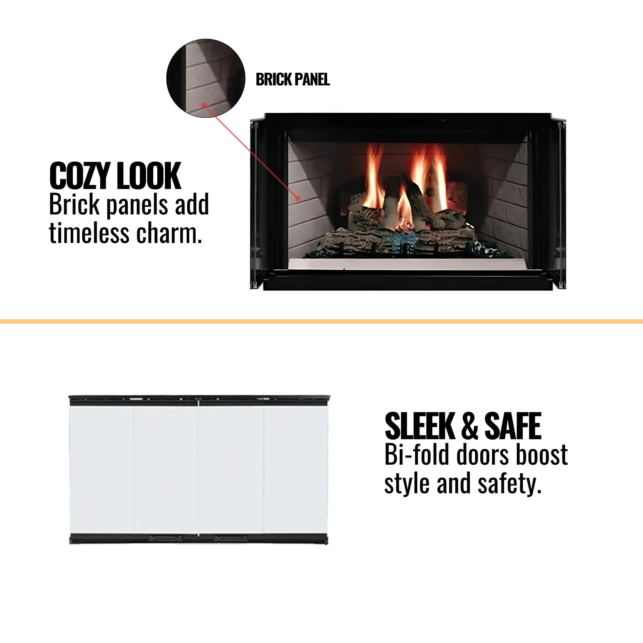 Majestic Royalton 42-Inch Wood-Burning Fireplace With Invisible Smoke Shield [BE42] (SAK14346)
