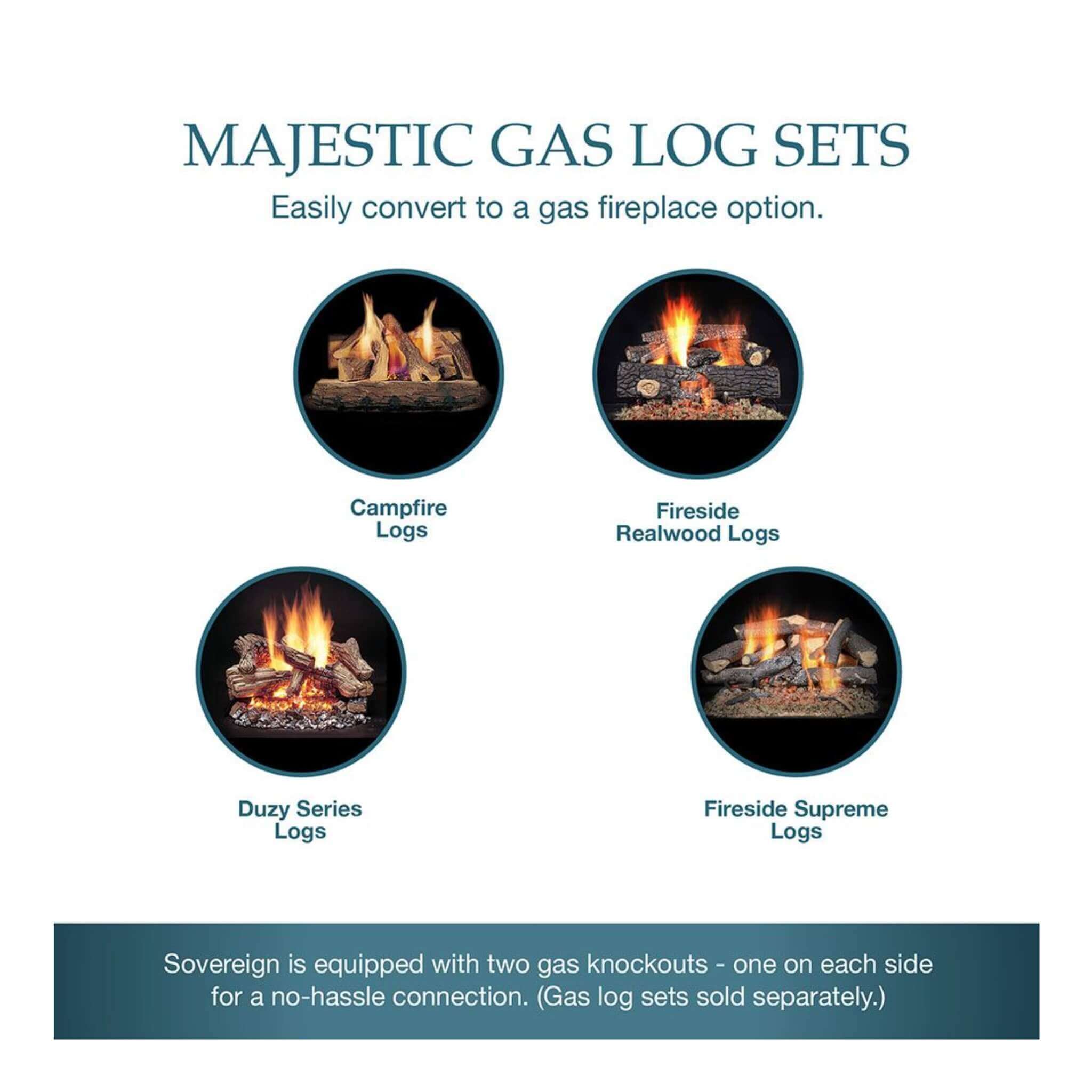Majestic Sovereign 42-Inch Black Wood Burning Fireplace [SA42R/C] (SAK59347)