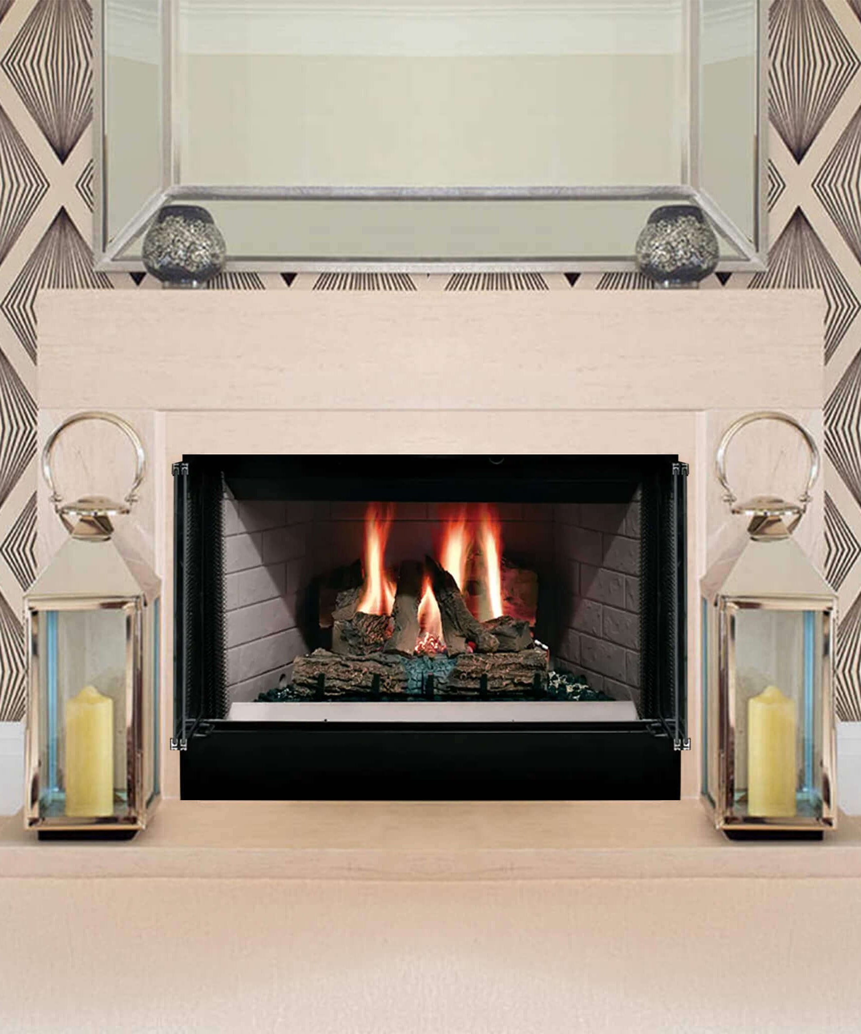 Majestic Sovereign 42-Inch Black Wood Burning Fireplace [SA42R/C] (SAK59347)