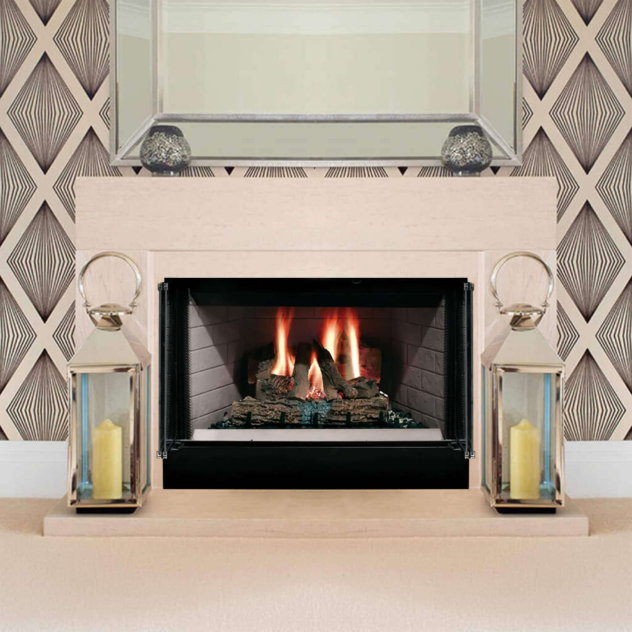 Majestic Sovereign 42-Inch Black Wood Burning Fireplace [SA42R/C] (SAK59347)