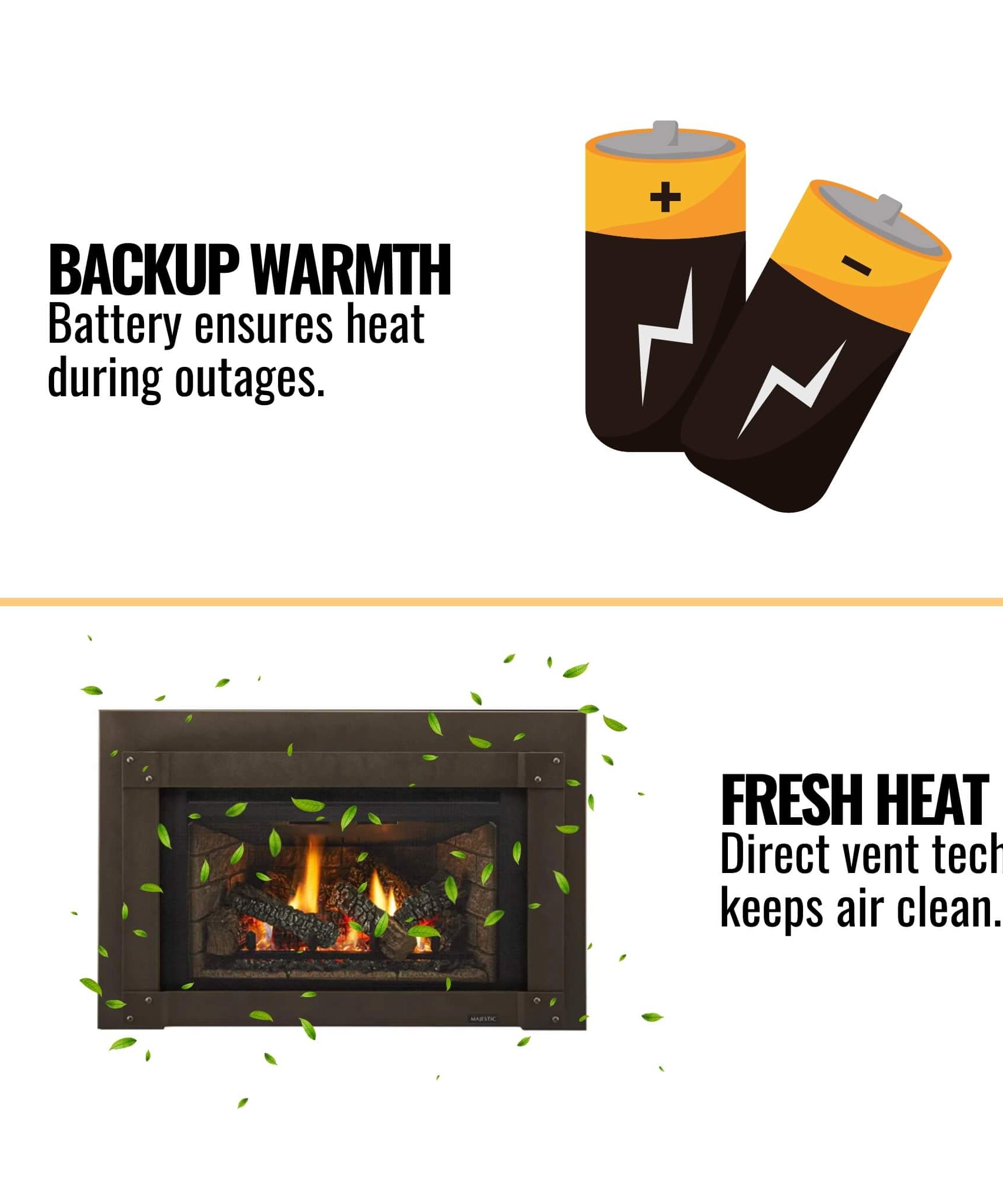 Majestic Trilliant 35-Inch Direct Vent Gas Fireplace Insert [TRILLIANT35IN] (SAK63247)