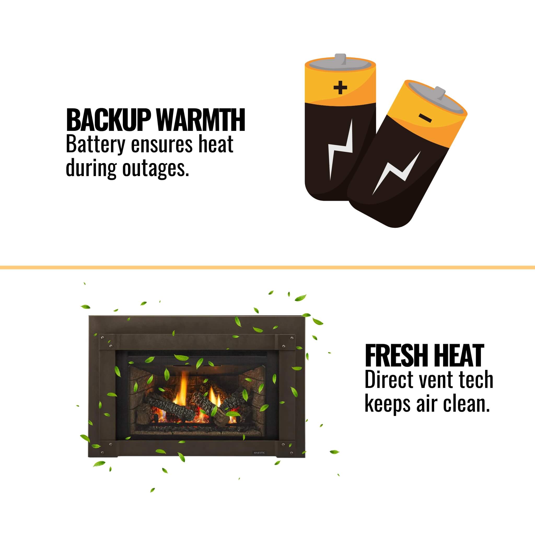 Majestic Trilliant 35-Inch Direct Vent Gas Fireplace Insert [TRILLIANT35IN] (SAK63247)
