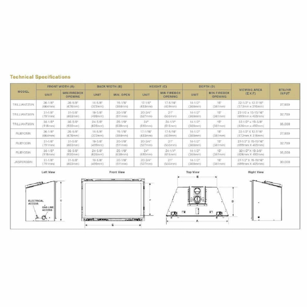 Majestic Trilliant 25-Inch Direct Vent Gas Fireplace Insert [TRILLIANT25IN] (SAK95713)