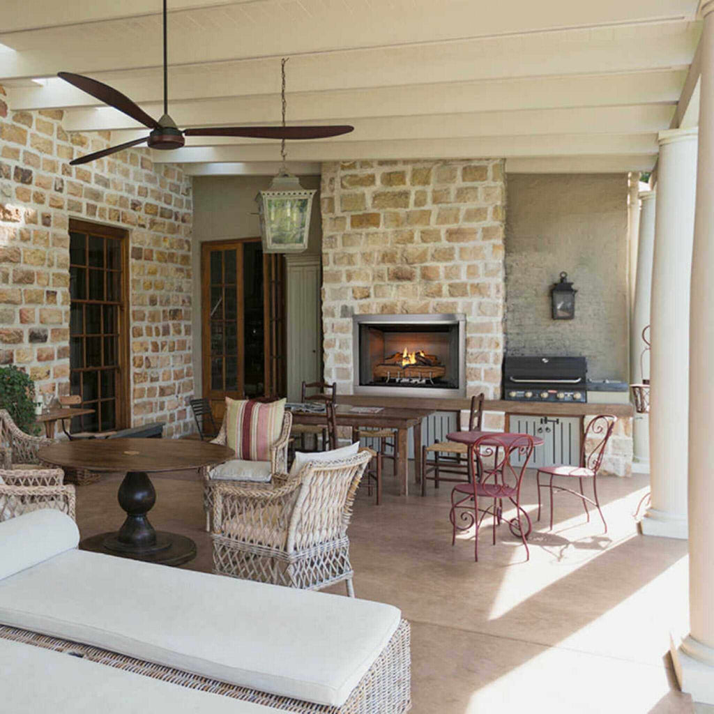 Majestic Vesper 42-Inch Traditional Concrete Refractory Outdoor Gas Fireplace [VOFB42-T] (SAK61435)