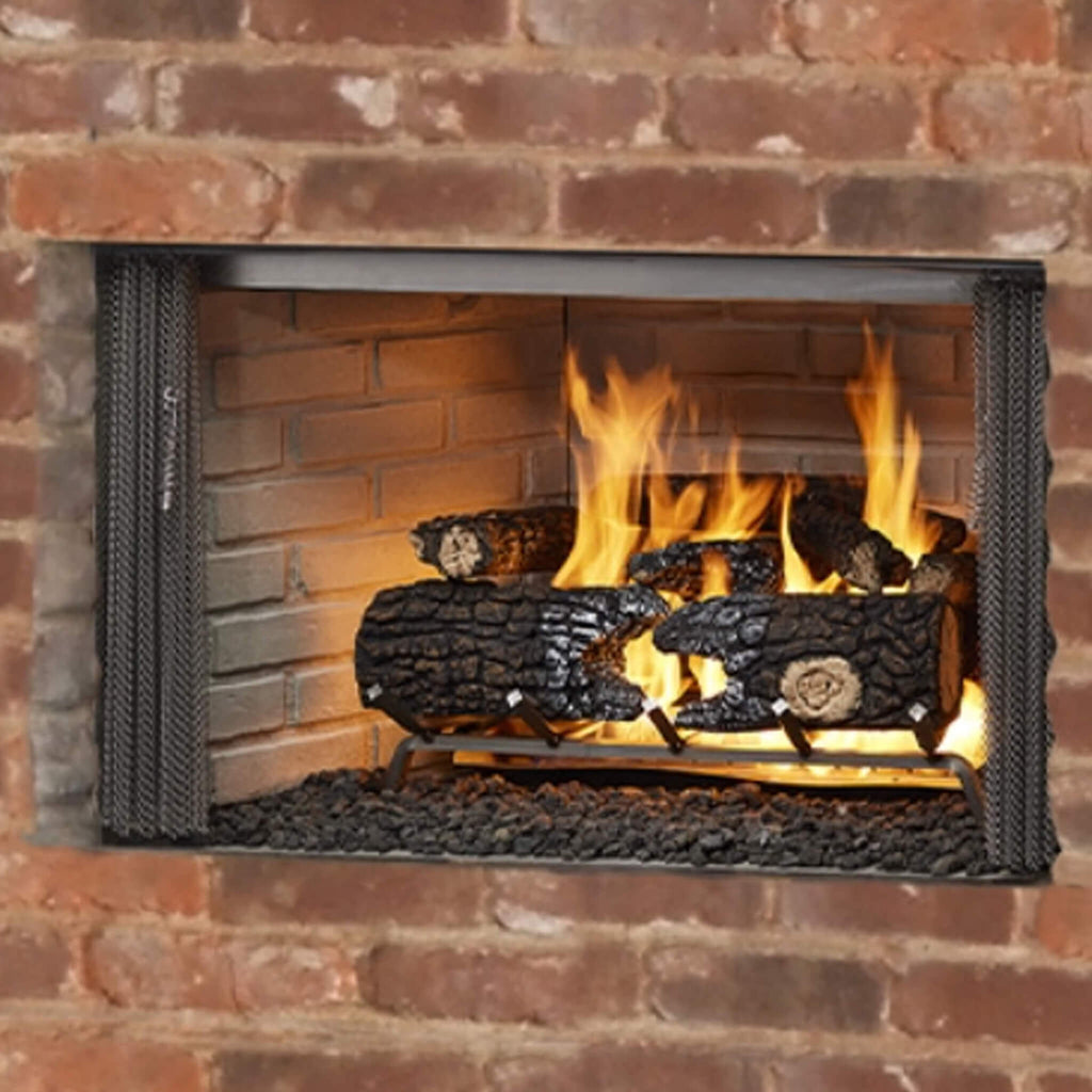 Majestic Villawood 42-Inch Traditional Refractory Outdoor Wood Burning Fireplace [ODVILLA-42T-B] (SAK14358)