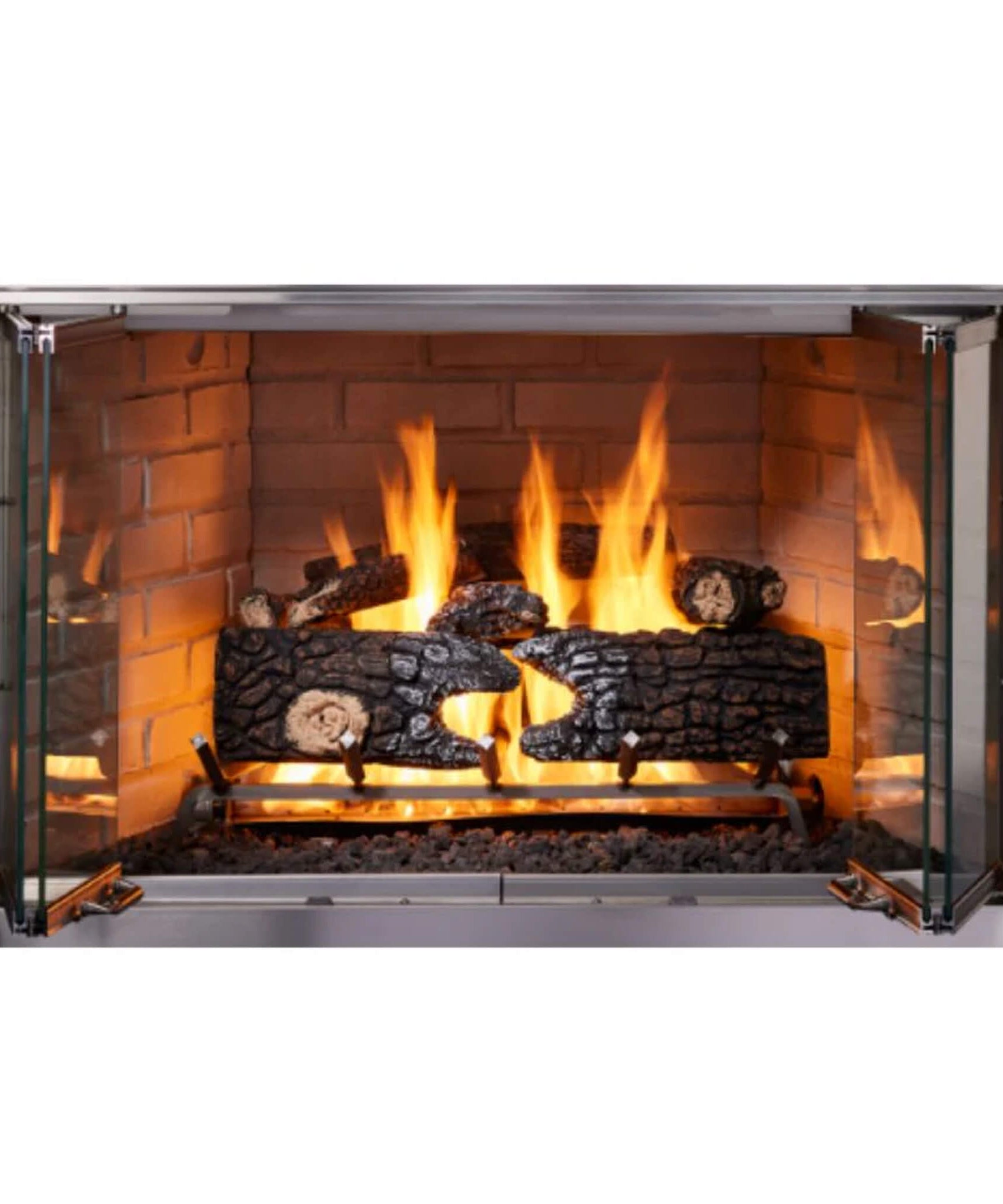 Majestic Villawood 42-Inch Traditional Refractory Outdoor Wood Burning Fireplace [ODVILLA-42T-B] (SAK14358)