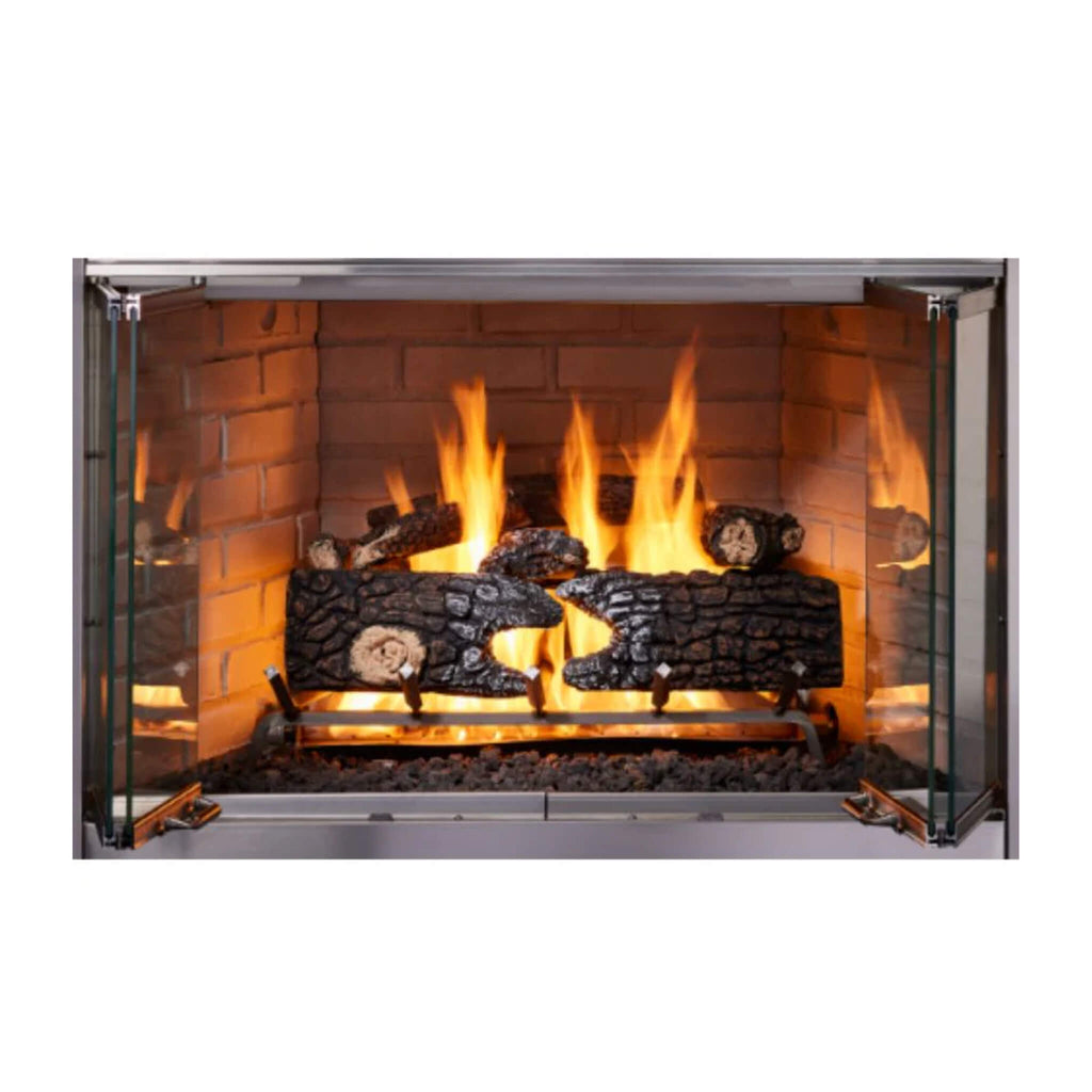 Majestic Villawood 42-Inch Traditional Refractory Outdoor Wood Burning Fireplace [ODVILLA-42T-B] (SAK14358)