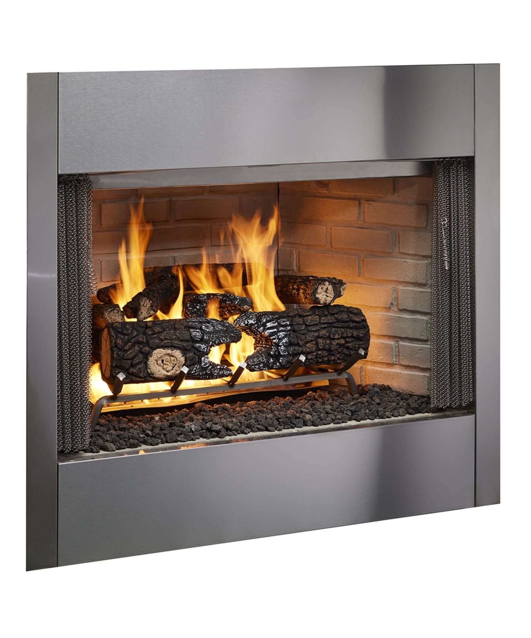 Majestic Villawood 42-Inch Traditional Refractory Outdoor Wood Burning Fireplace [ODVILLA-42T-B] (SAK14358)