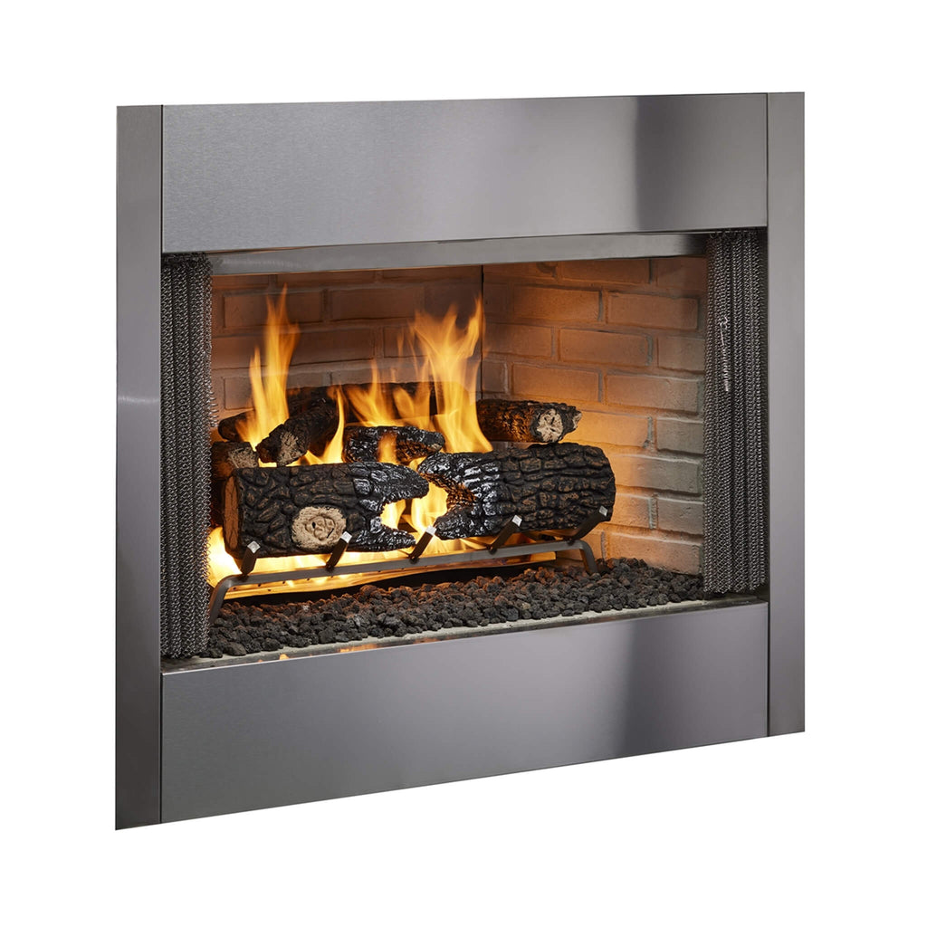 Majestic Villawood 42-Inch Traditional Refractory Outdoor Wood Burning Fireplace [ODVILLA-42T-B] (SAK14358)