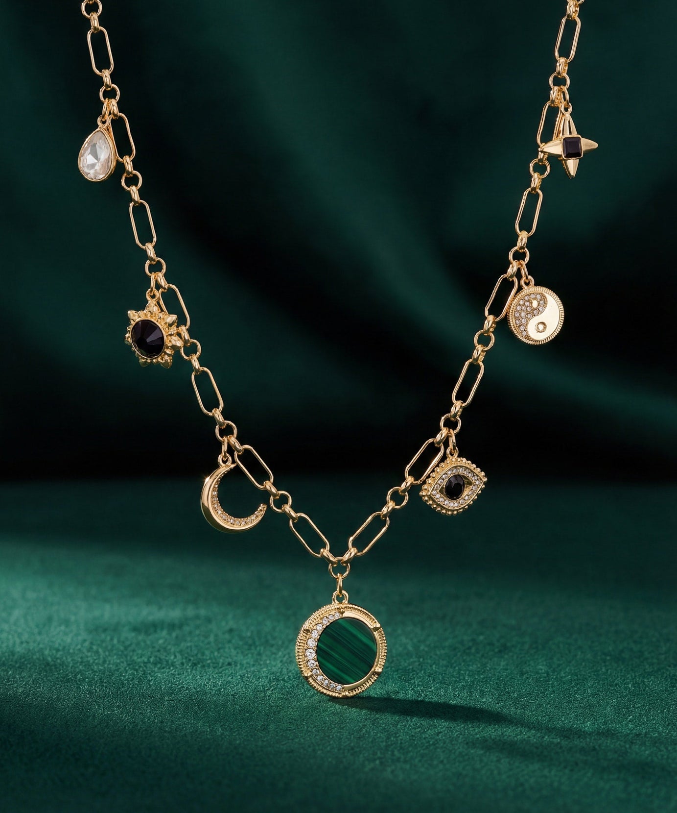 Malachite Charm Necklace