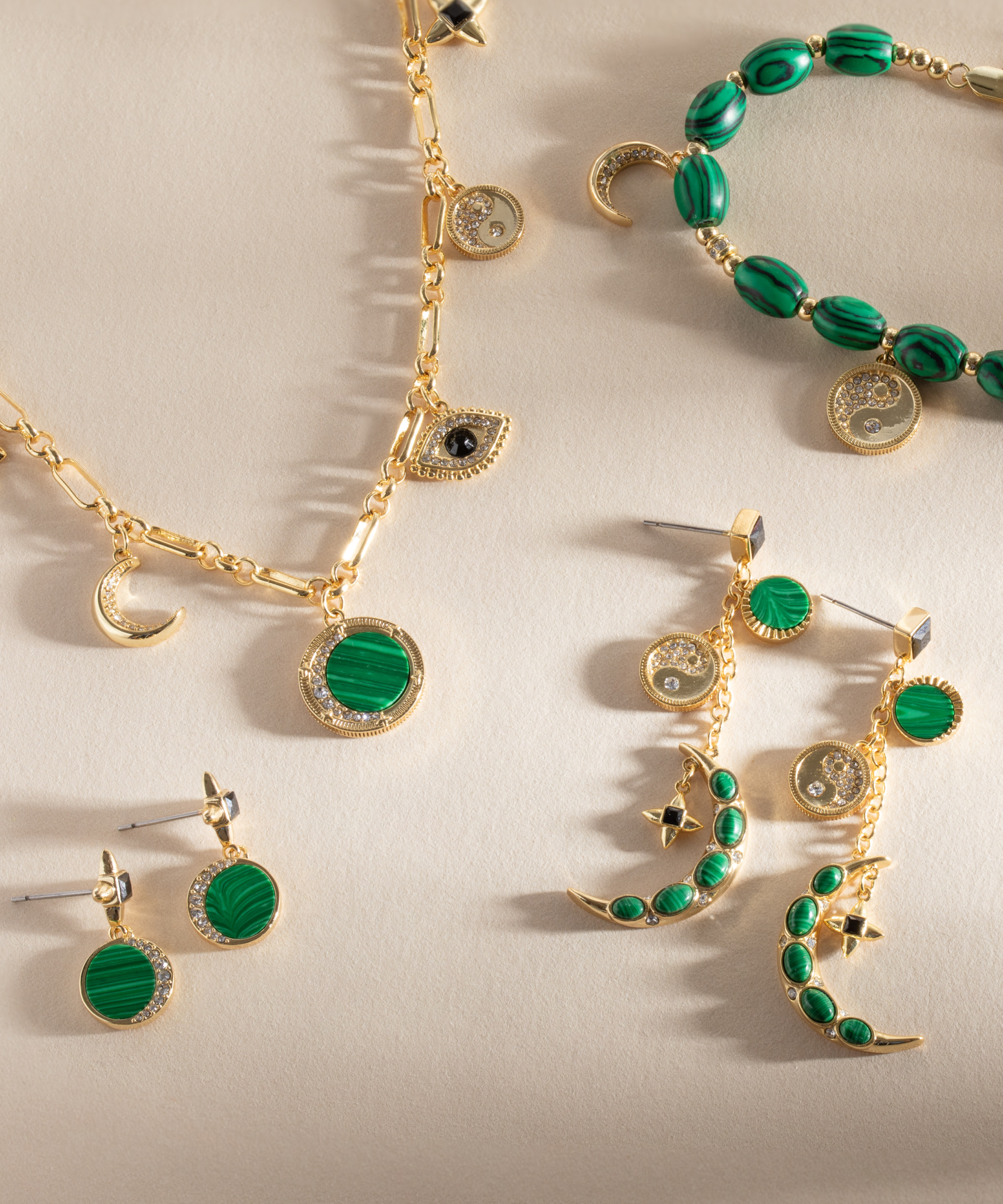 Malachite Drop Earrings