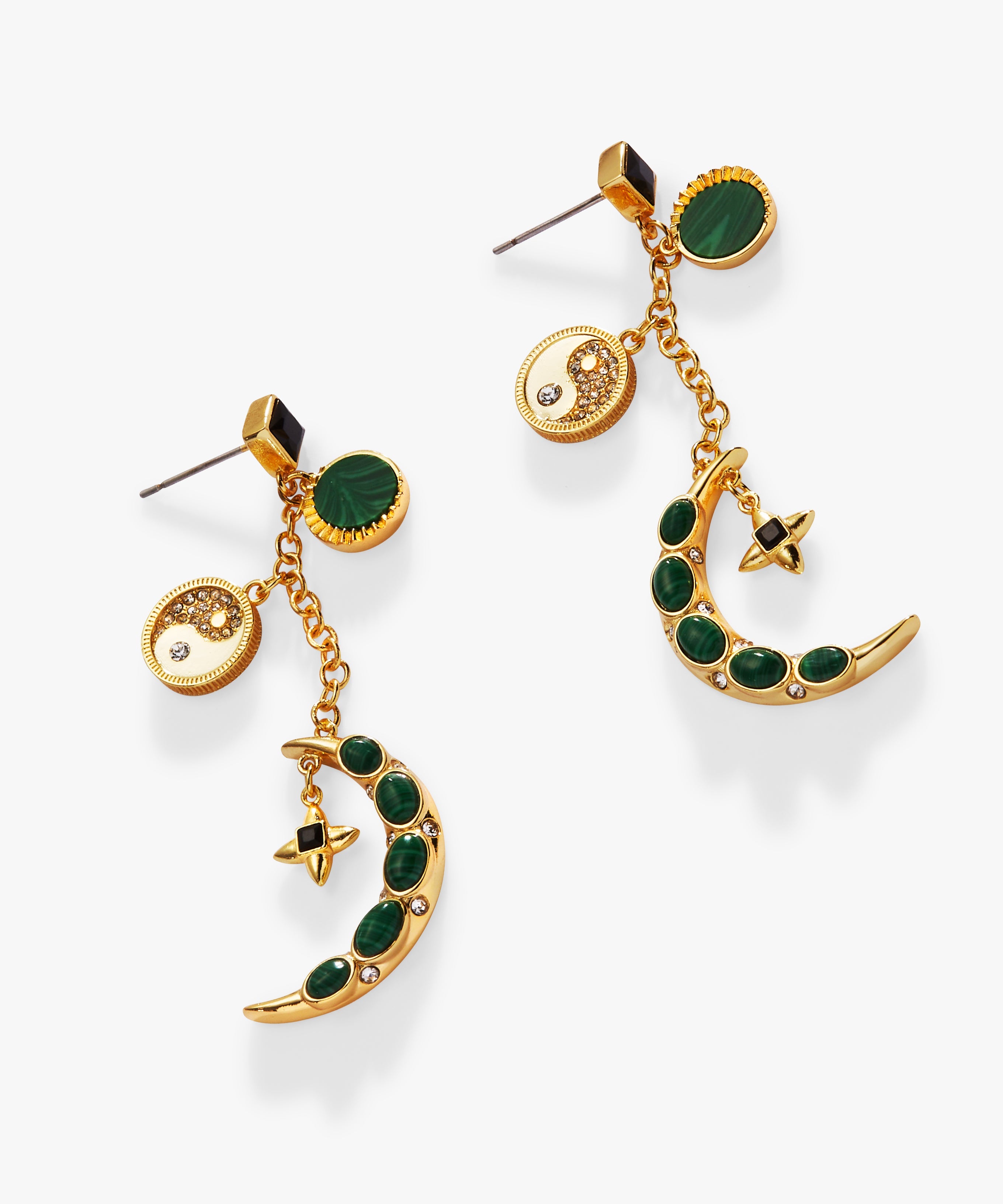 Malachite Charm Earrings