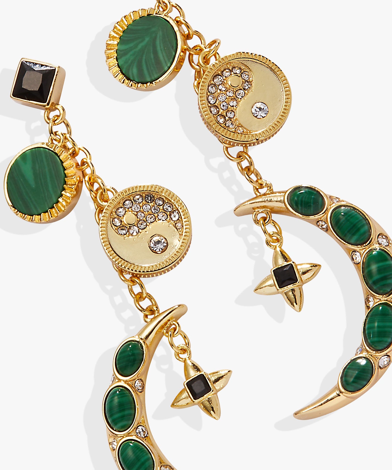 Malachite Charm Earrings