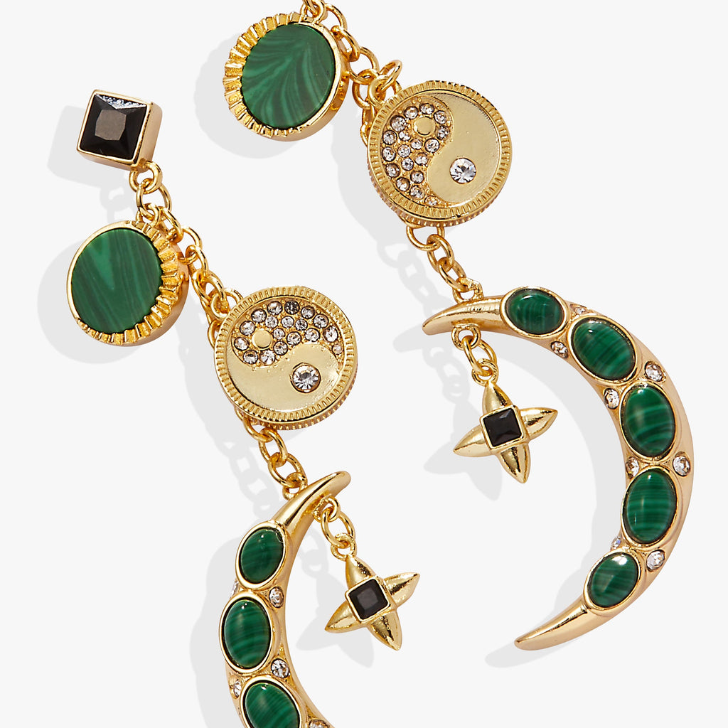 Malachite Charm Earrings
