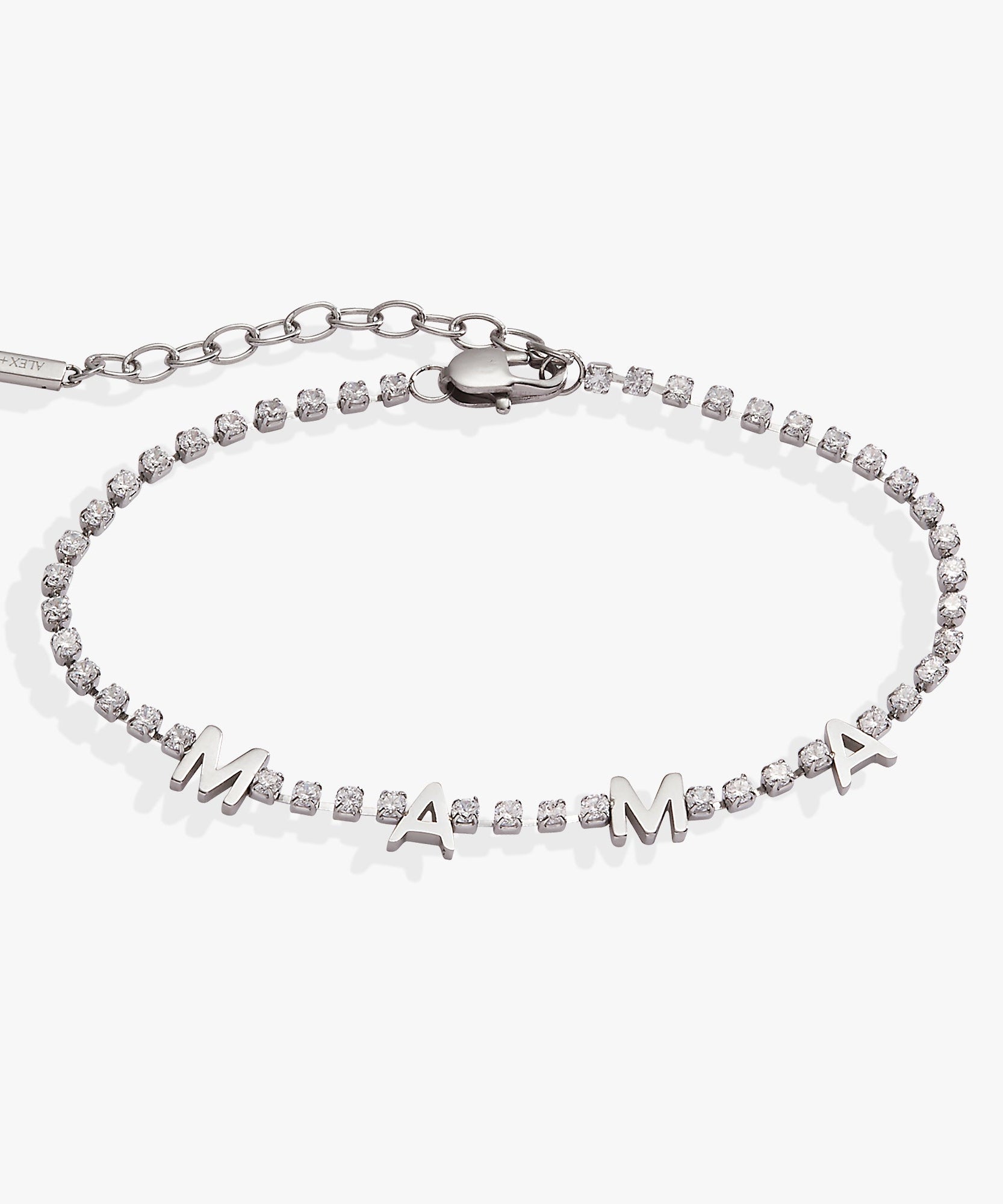 'Mama' Crystal Tennis Bracelet