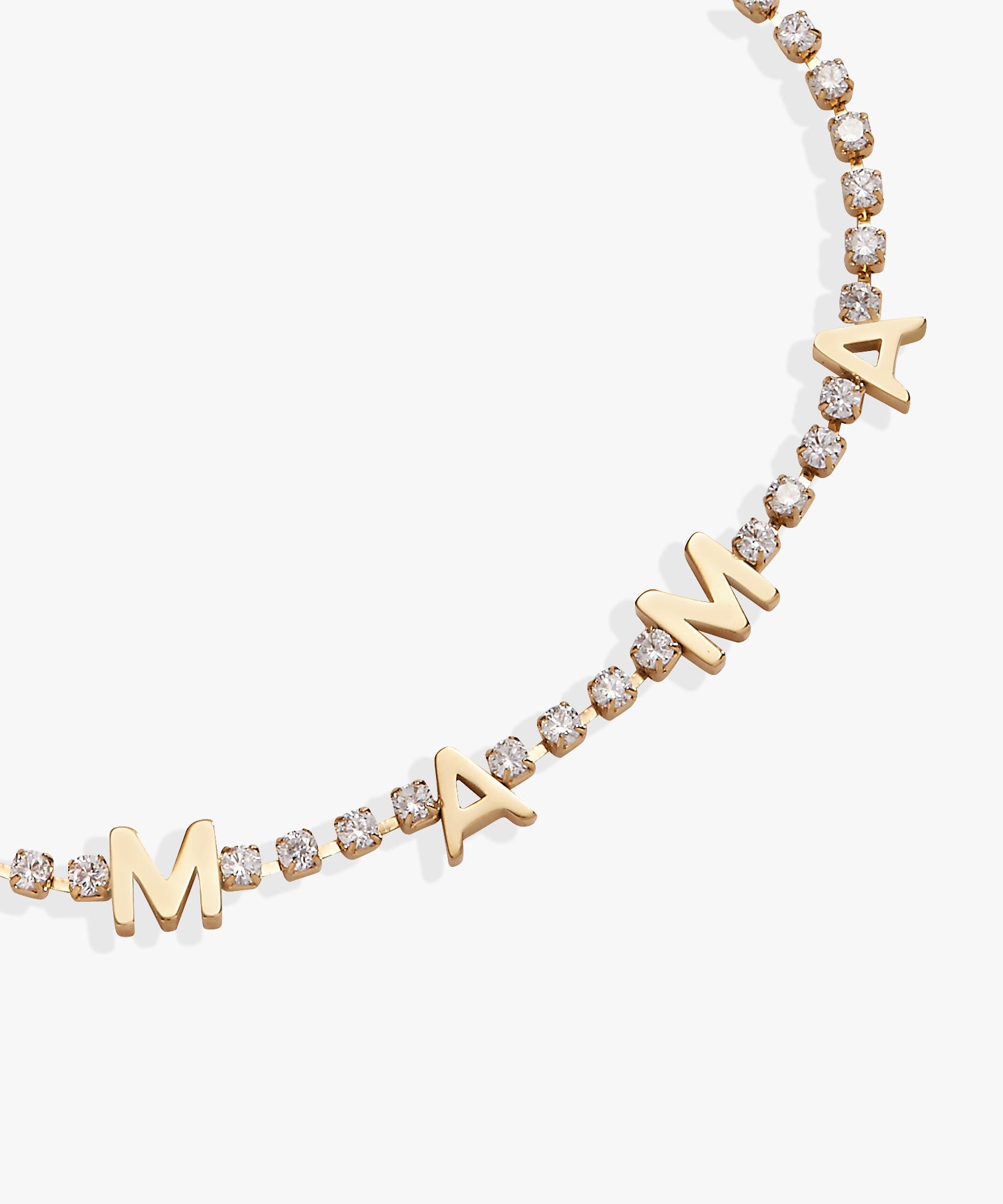 'Mama' Crystal Tennis Bracelet