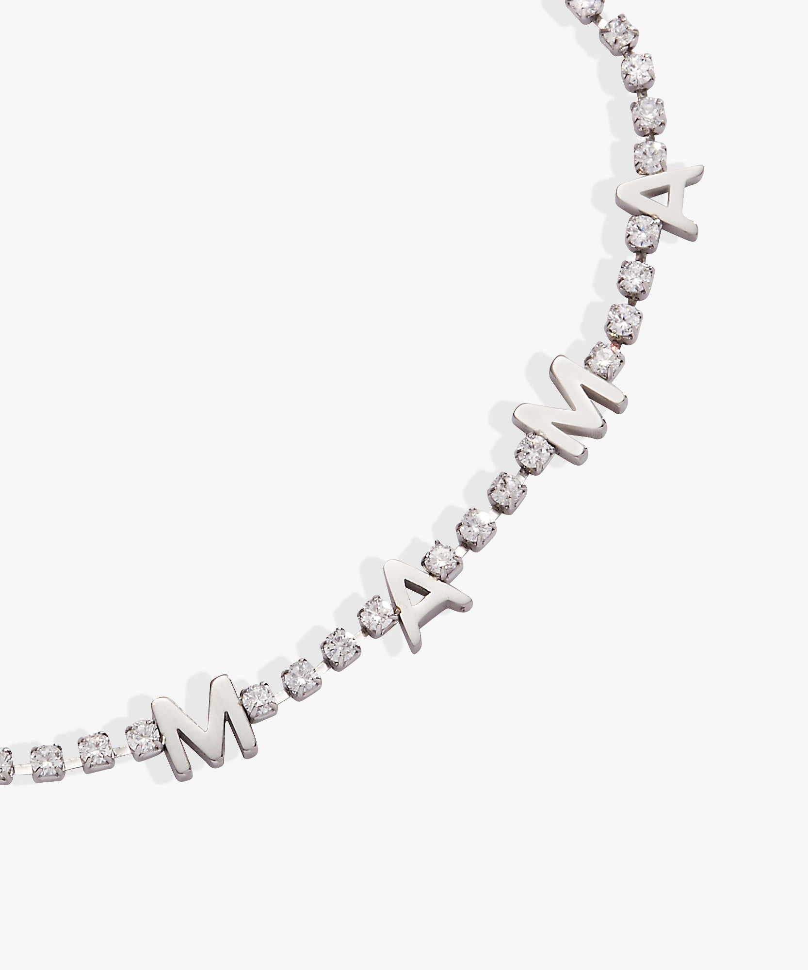 'Mama' Crystal Tennis Bracelet
