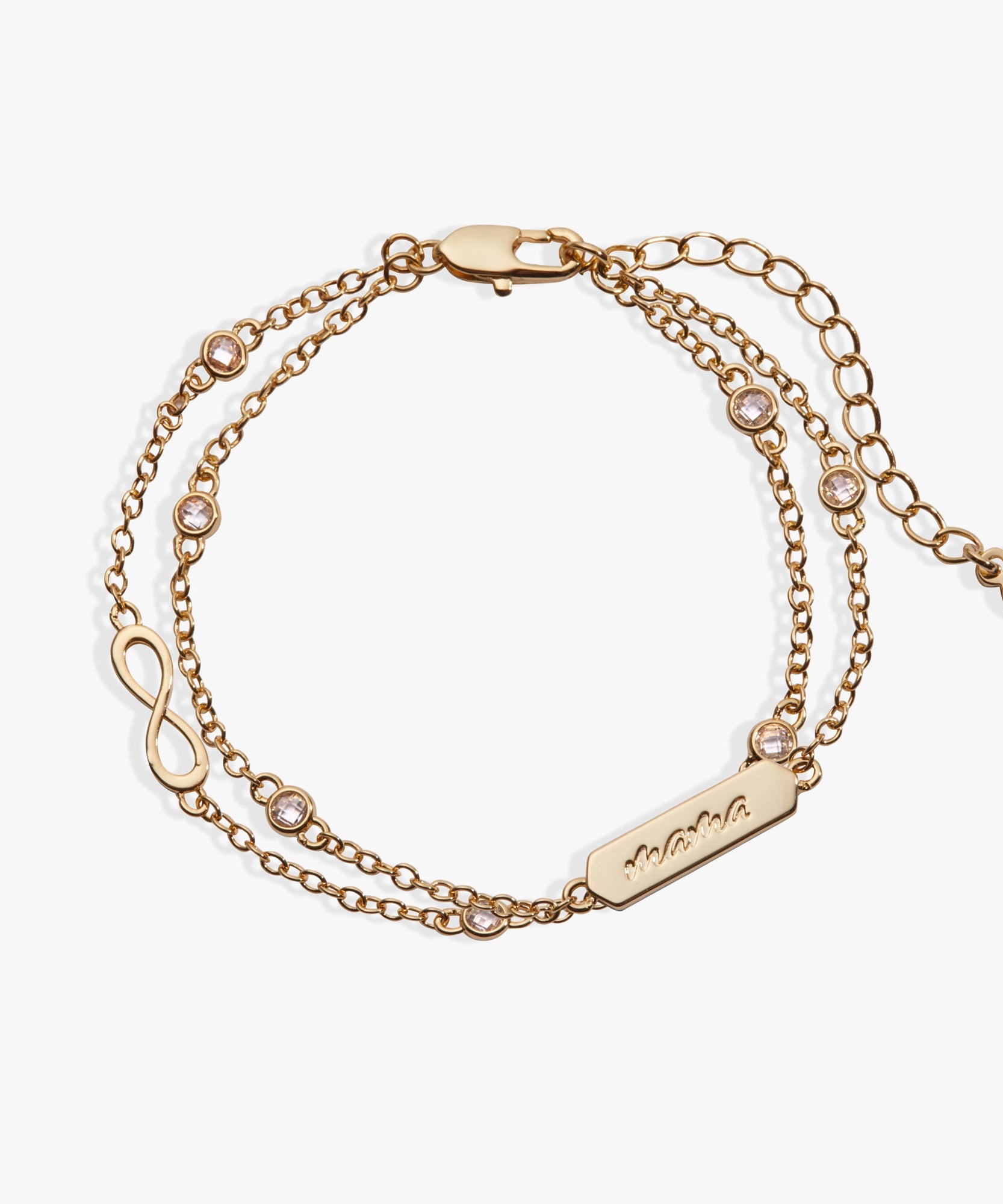 Mama Infinity Chain Double Strand Bracelet