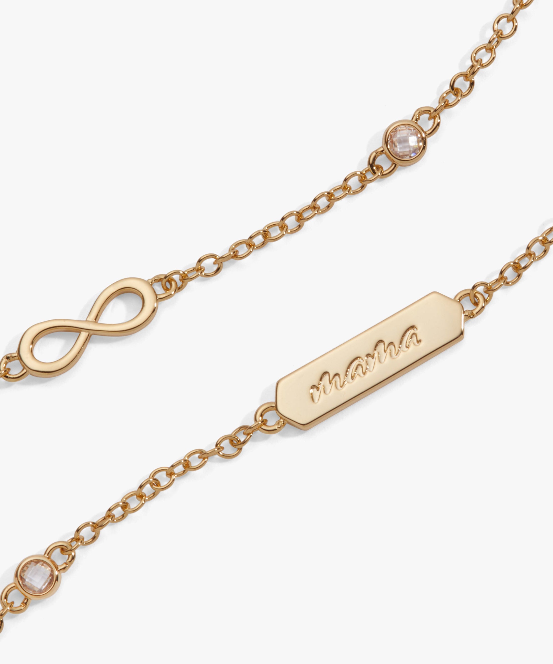 Mama Infinity Chain Double Strand Bracelet