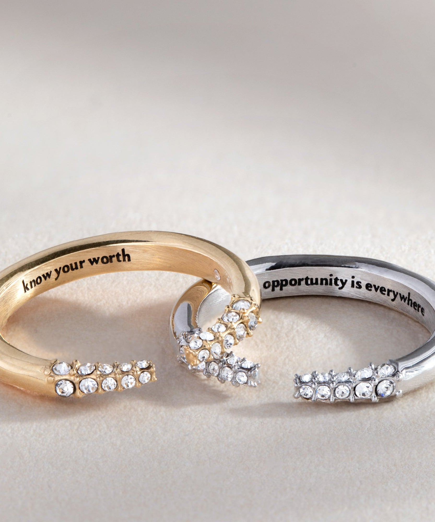 “Opportunity is Everywhere” Open Tusk Ring