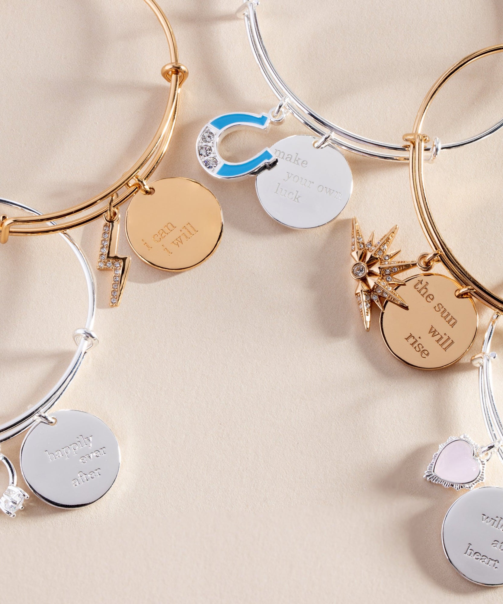 “The Sun Will Rise” Duo Charm Bangle