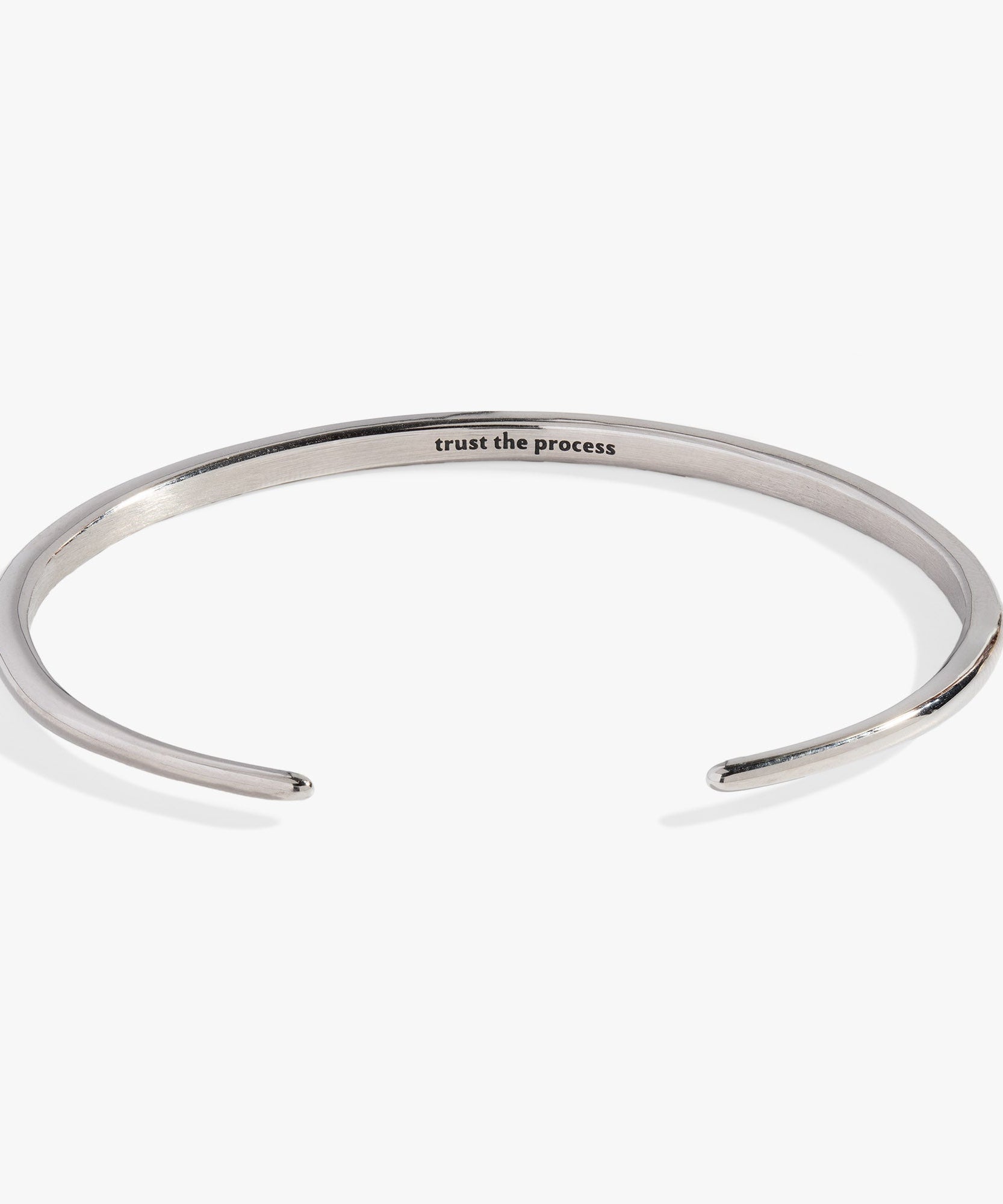 “Trust the Process” Open Tusk Cuff Bracelet