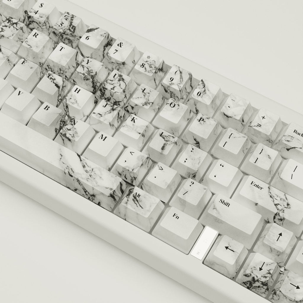 Marble Design Keycaps and Mechanical Keyboard