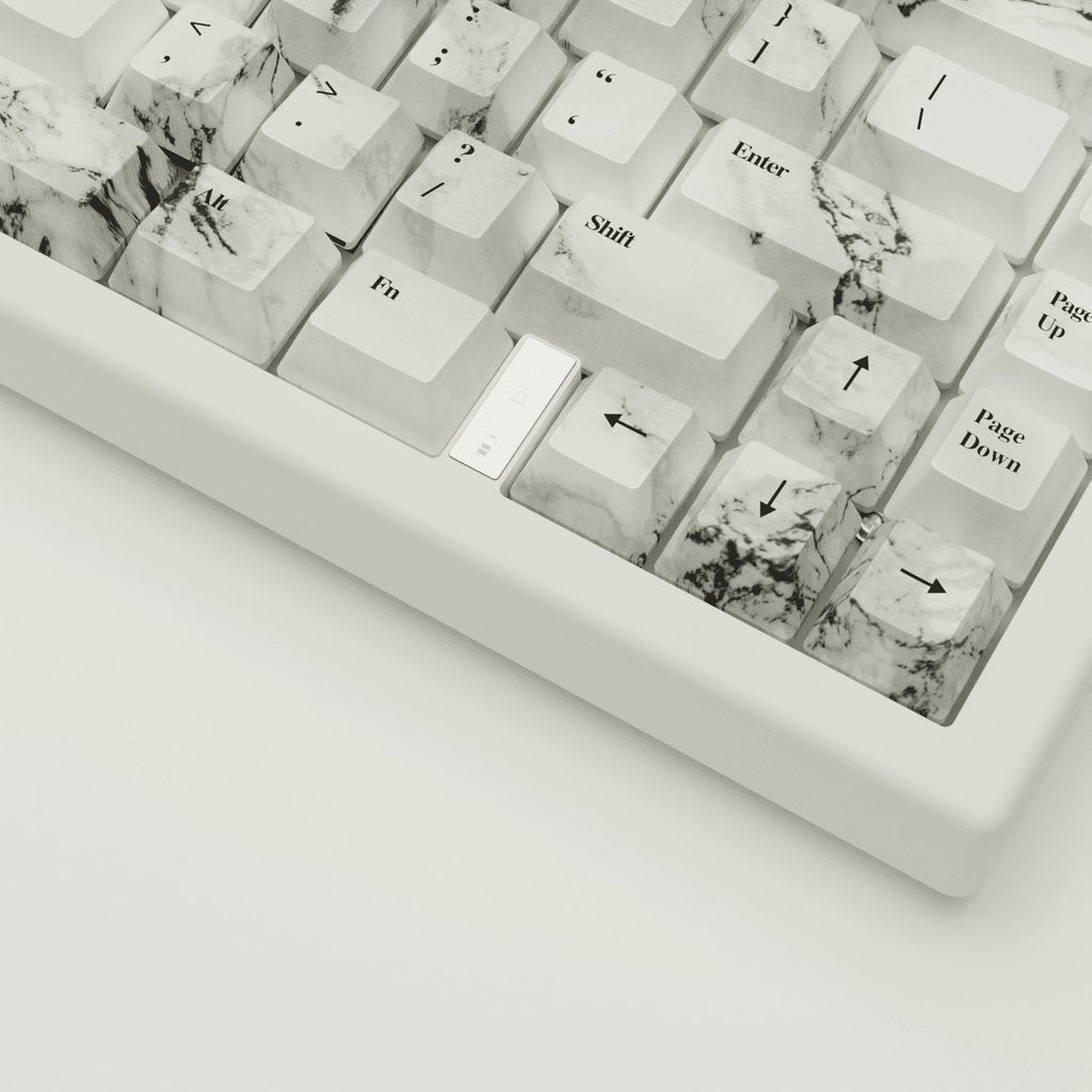 Marble Design Keycaps and Mechanical Keyboard