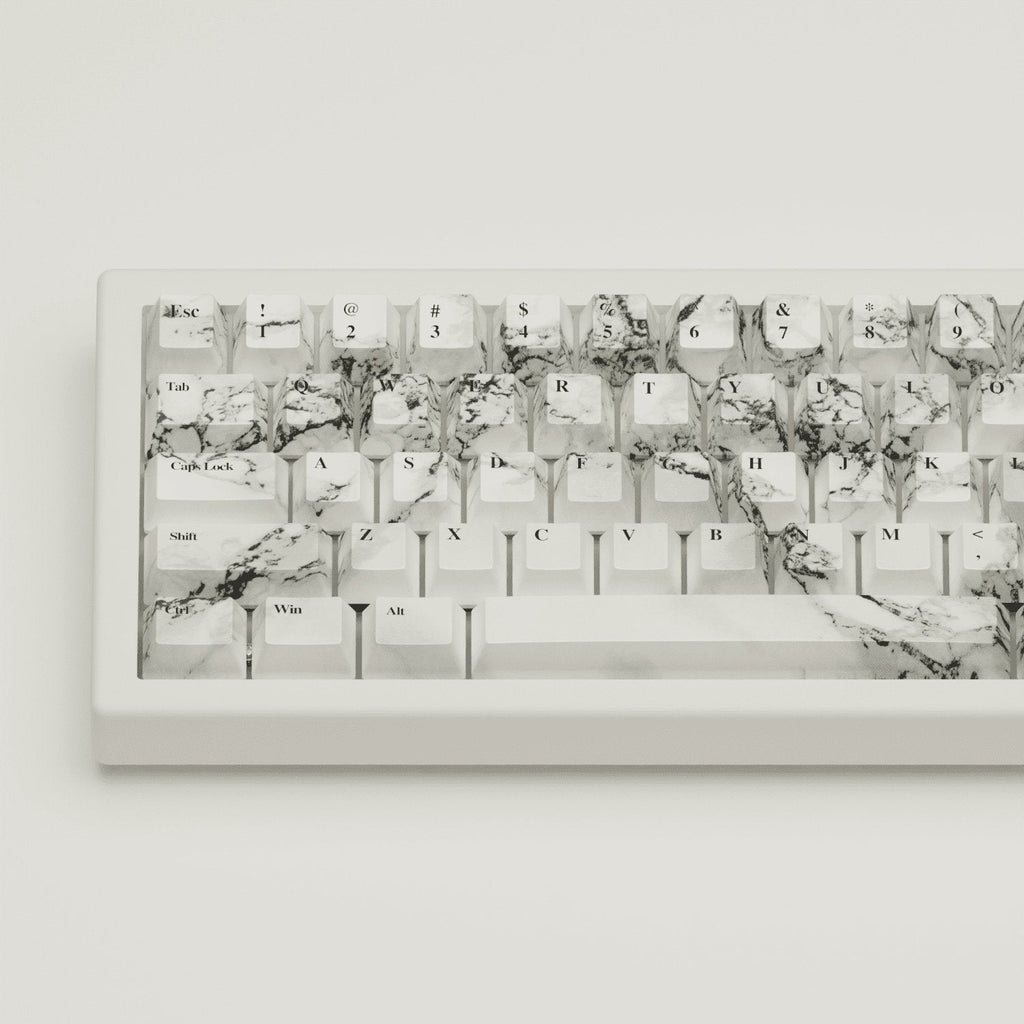 Marble Design Keycaps and Mechanical Keyboard