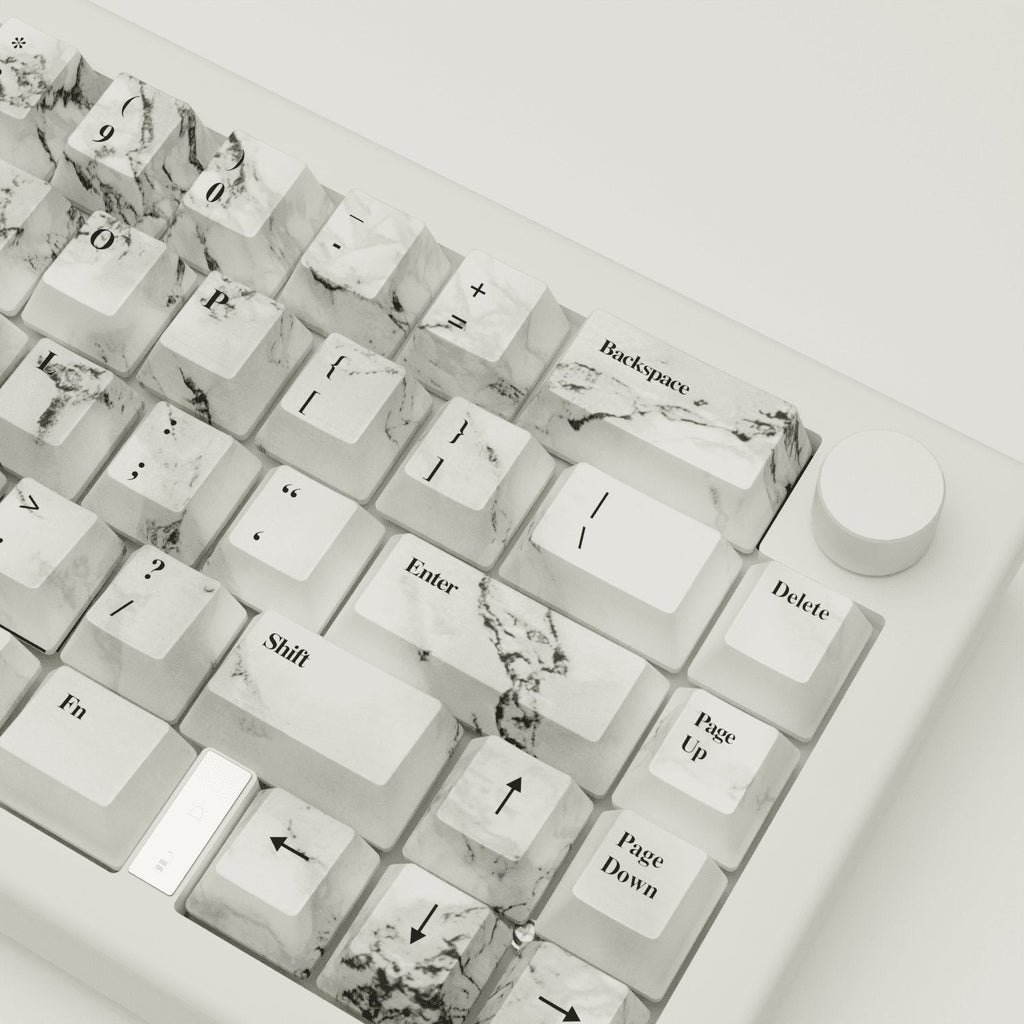 Marble Design Keycaps and Mechanical Keyboard
