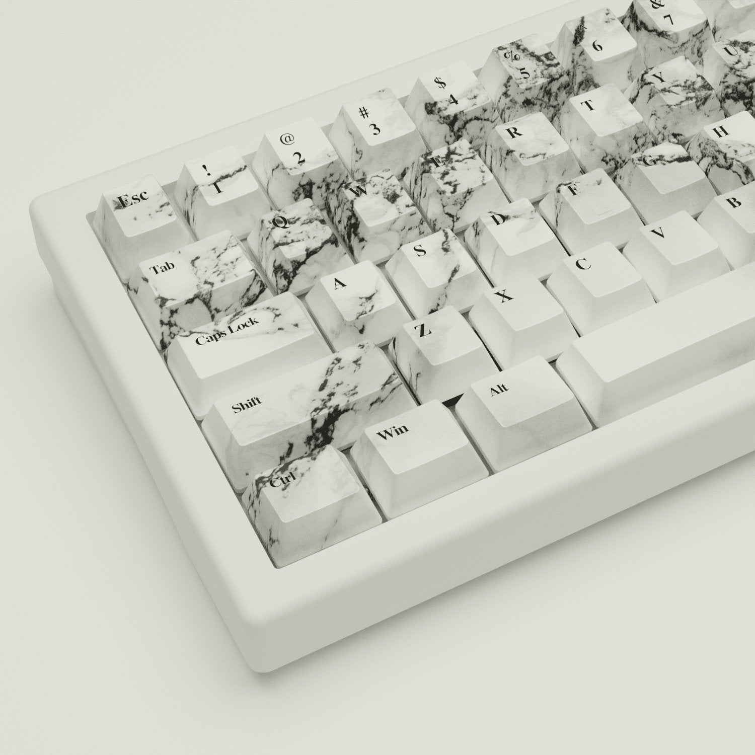 Marble Design Keycaps and Mechanical Keyboard