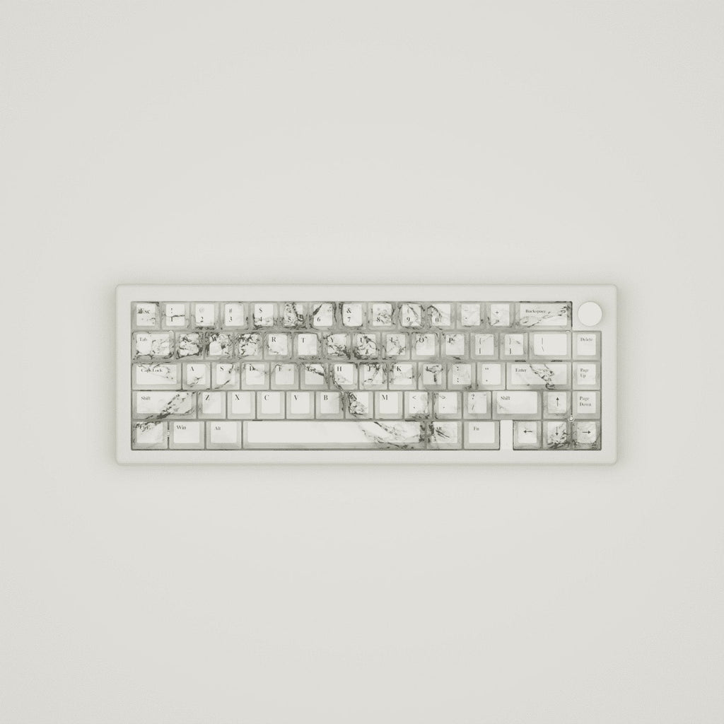 Marble Design Keycaps and Mechanical Keyboard